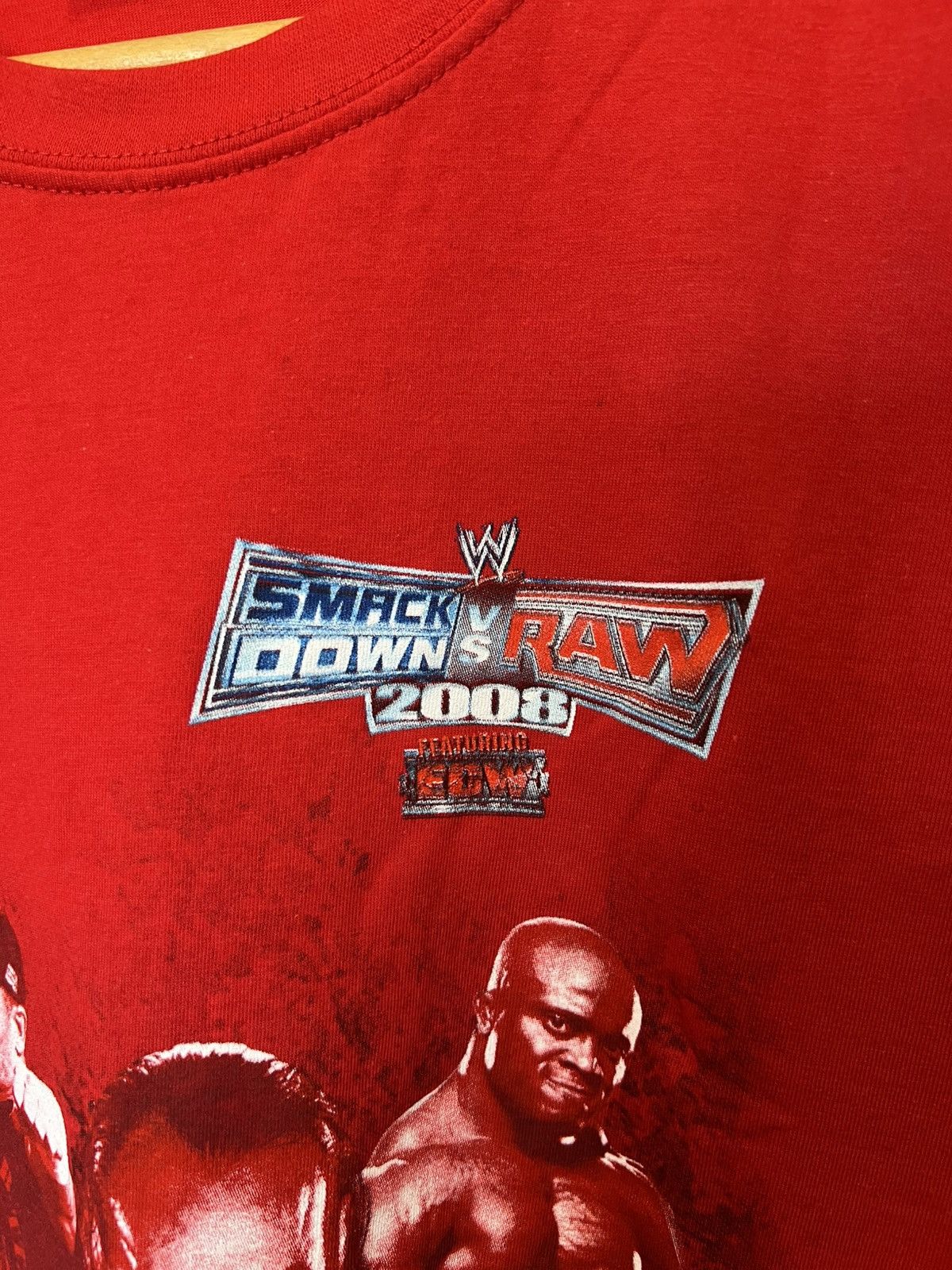 WWE Vintage WWE T Shirt Red Smack Down Row 2008 Size US L / EU 52-54 / 3 - 3 Thumbnail