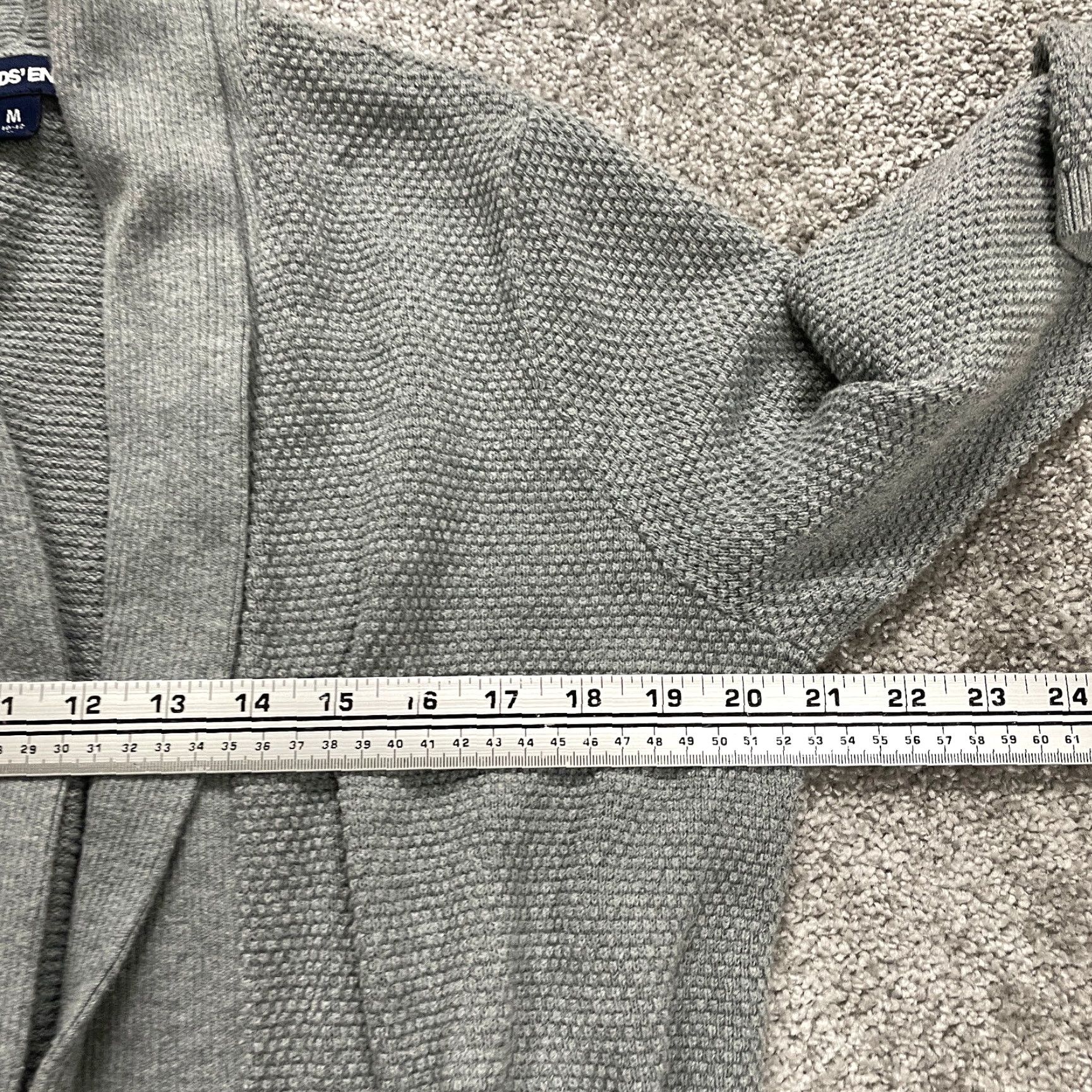 Lands' End Lands' End Cardigan Sweater Womens Medium Black Open Hip Pockets Zipper Knit Cotton, Polyester, Spandex Casual Soft Size M / US 6-8 / IT 42-44 - 7 Thumbnail
