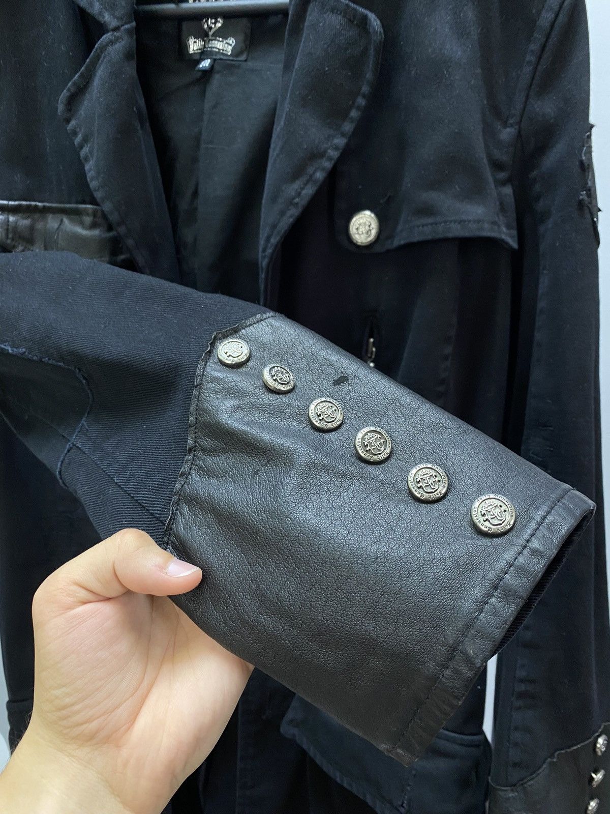 Other Vintage Faith Connexion Black Trench Coat Jacket Men’s Black Size US M / EU 48-50 / 2 - 8 Thumbnail