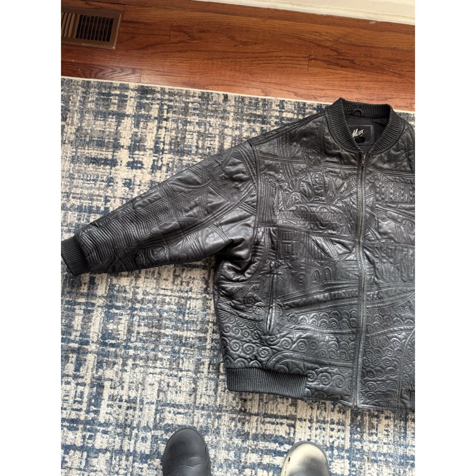Vintage VINTAGE Max Leather Jacket 6XL Black Lambskin City Hip Hop Mens Vintage 90s Size US XXL / EU 58 / 5 - 4 Thumbnail