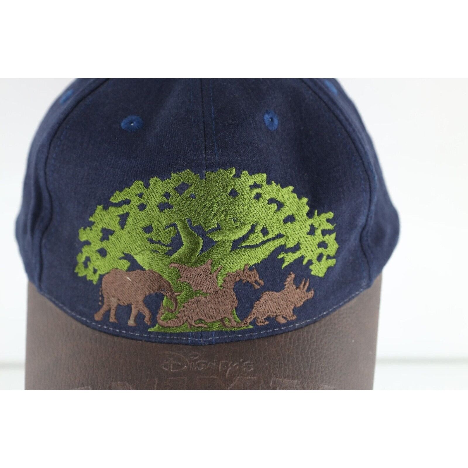 Disney × Vintage Vintage 90s Disney Animal Kingdom Leather Trim Hat Size ONE SIZE - 3 Thumbnail