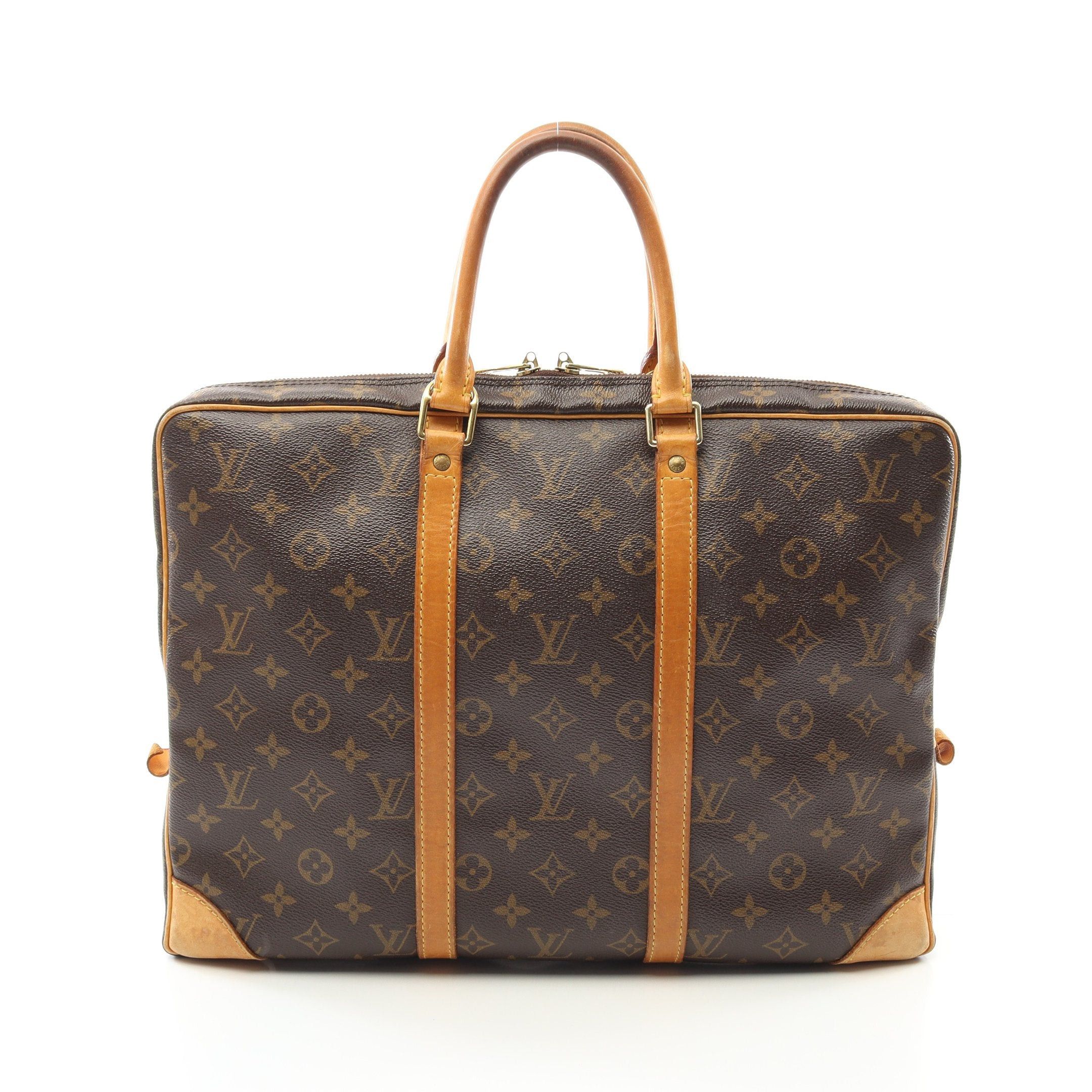 Louis Vuitton Louis Vuitton Porte Document Voyage Monogram Briefcase Business Bag Leather Brown Size ONE SIZE - 1 Thumbnail
