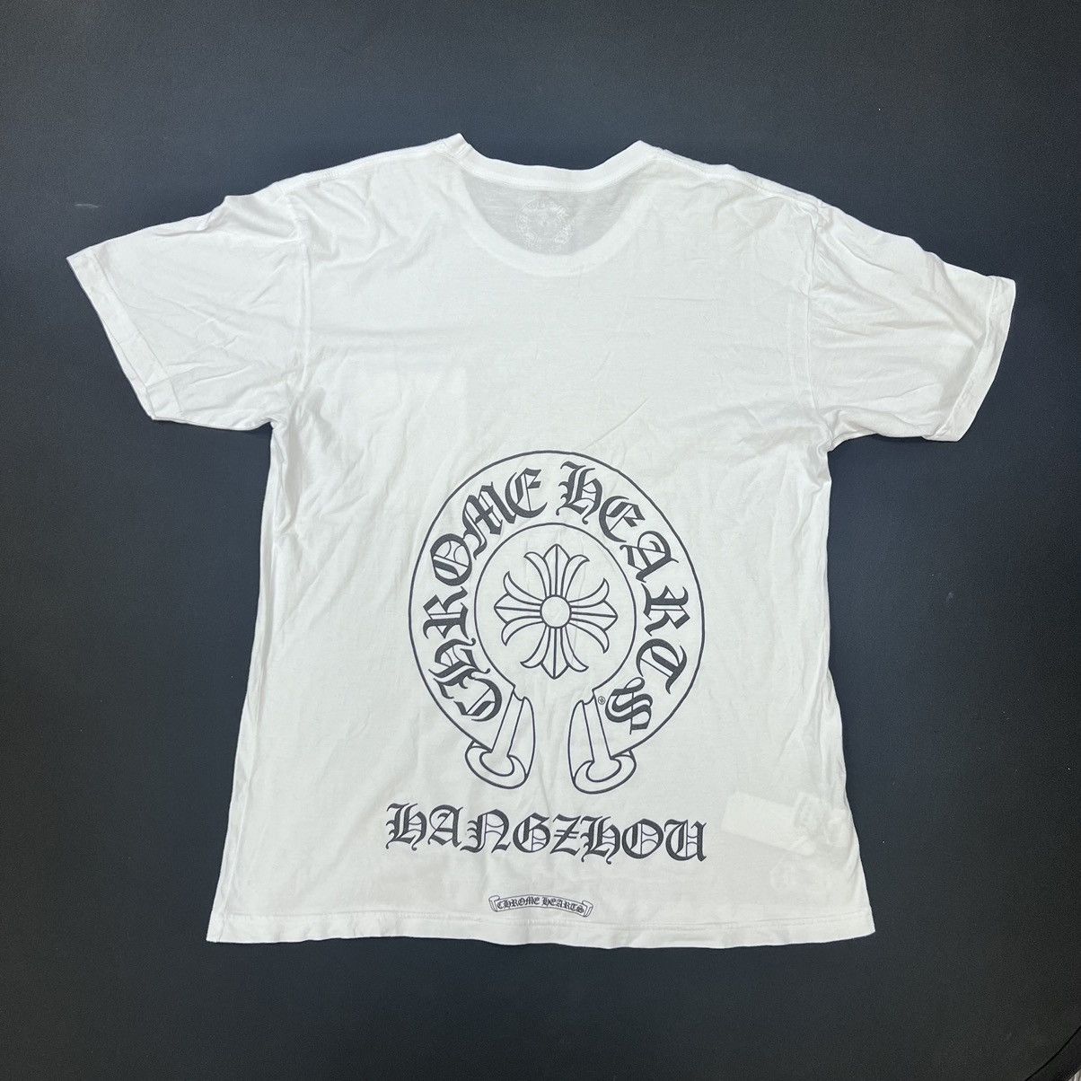 Chrome Hearts Chrome Hearts Hangzhou Horseshoe White T-Shirt