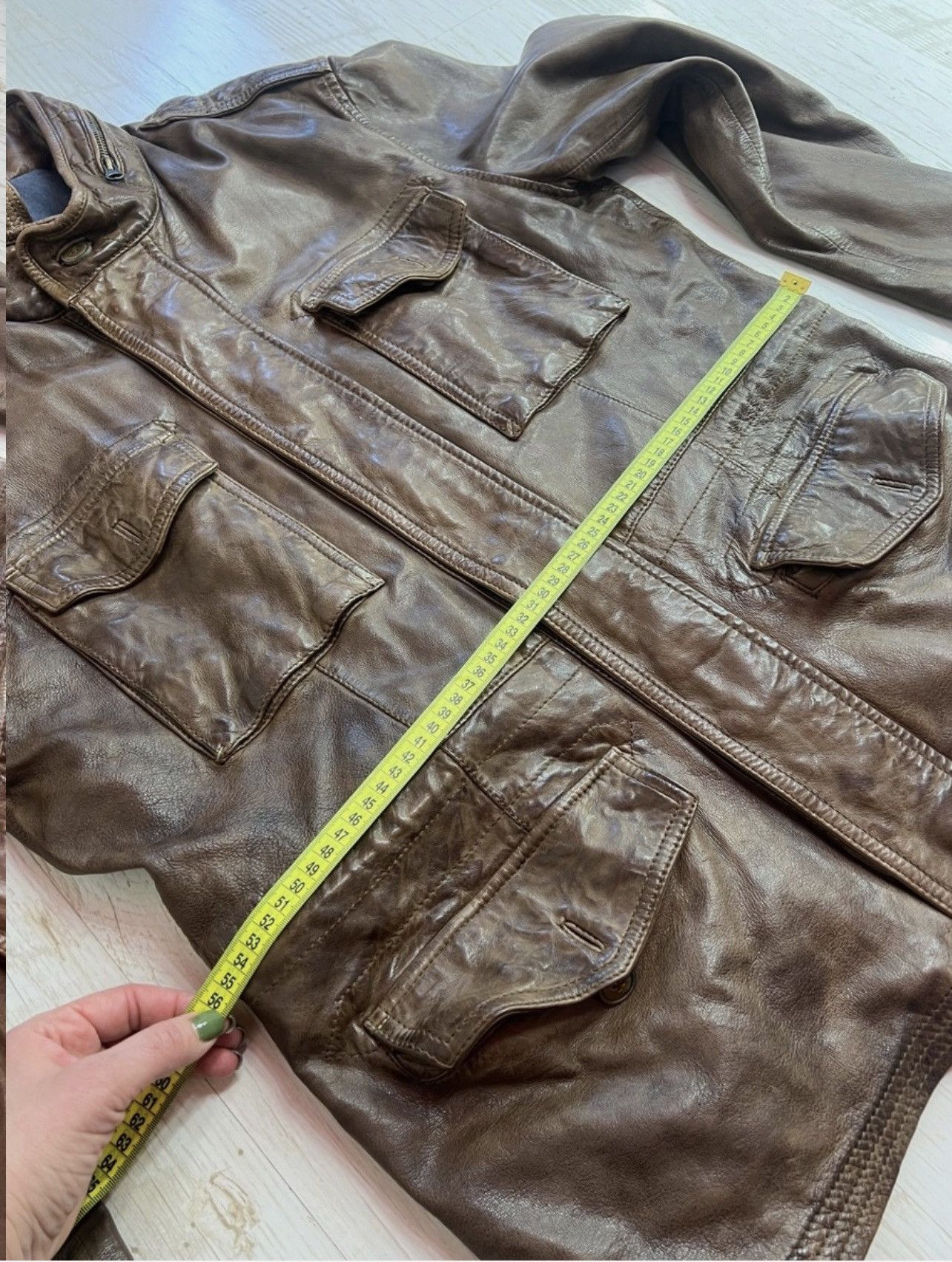 Massimo Dutti Massimo Dutti Leather Field Jacket – Brown – Size XL Size US XL / EU 56 / 4 - 15 Thumbnail
