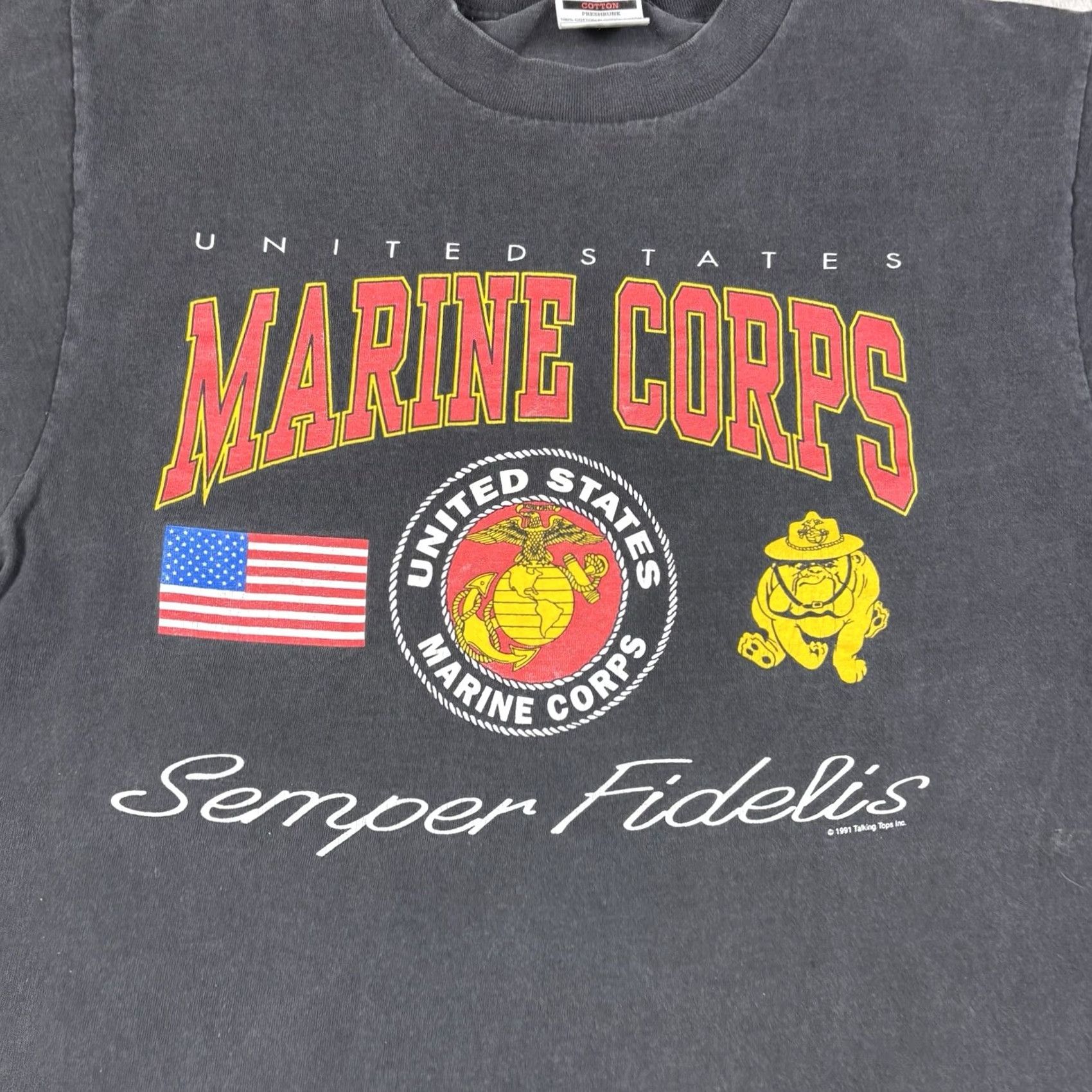 Tultex VINTAGE United States Marine Corps Military T Shirt Mens Large Black Cotton Crew Neck Short Sleeve 90s Tultex Military Marines Shirt Mens Large Size US L / EU 52-54 / 3 - 3 Thumbnail