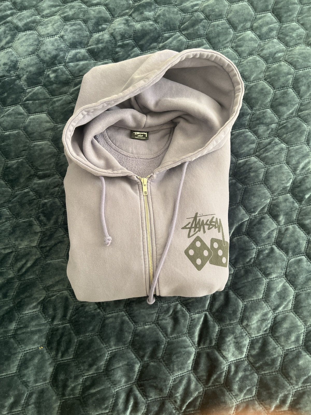 Stussy DICE ZIP HOODIE PIGMENT DYED Size US L / EU 52-54 / 3 - 4 Thumbnail