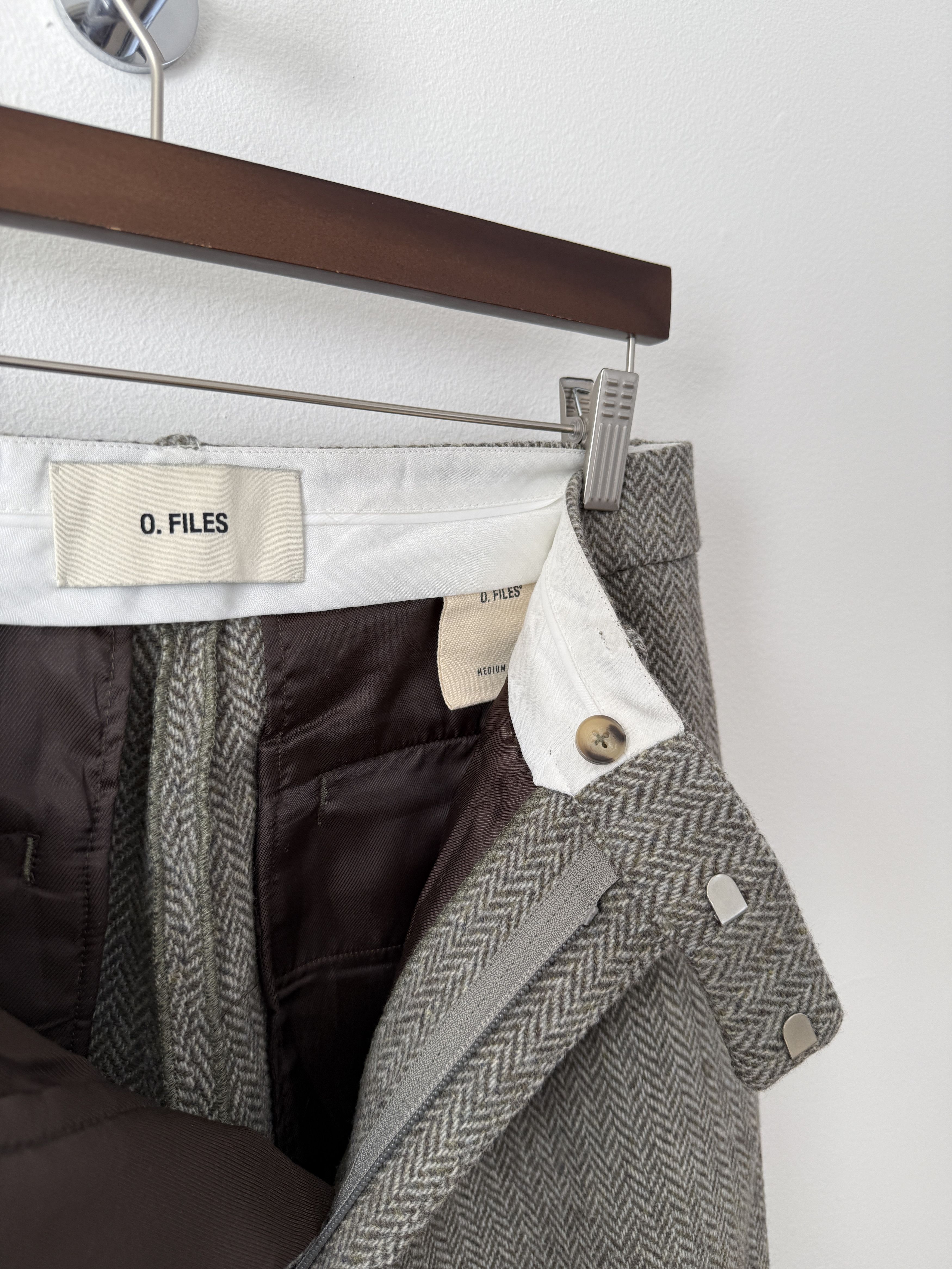 Ojardorf O. Files Herringbone Wool Trousers Size US 32 / EU 48 - 15 Thumbnail