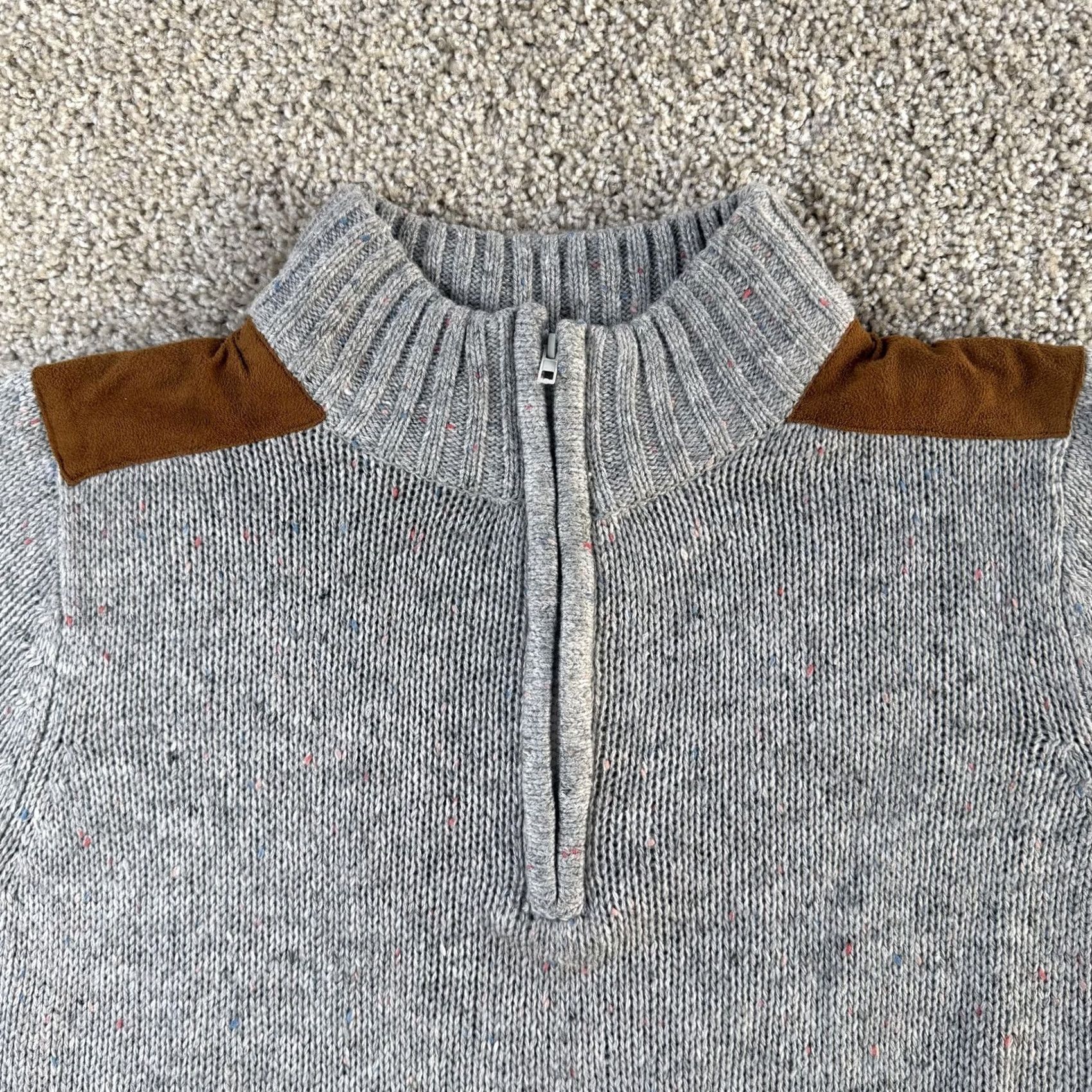Vintage Kian D Sweater Mens Large Gray 1/4 Zip Mock Neck Knit Casual Size US L / EU 52-54 / 3 - 2 Thumbnail