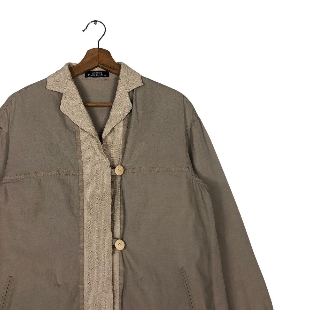 Issey Miyake 🔥VINTAGE ISSEY MIYAKE PERMANENTE MANDARIN BUTTON JACKET Size US M / EU 48-50 / 2 - 8 Thumbnail
