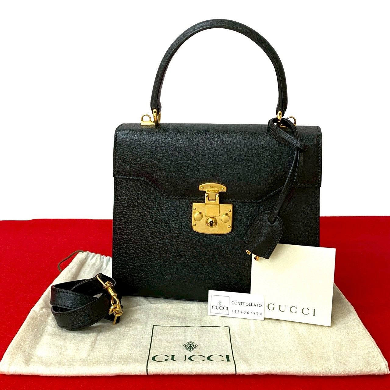 Gucci Gucci Gucci Old Gucci Leather 2way Shoulder Bag Handbag Leather Shoulder Bag Size ONE SIZE - 1 Thumbnail