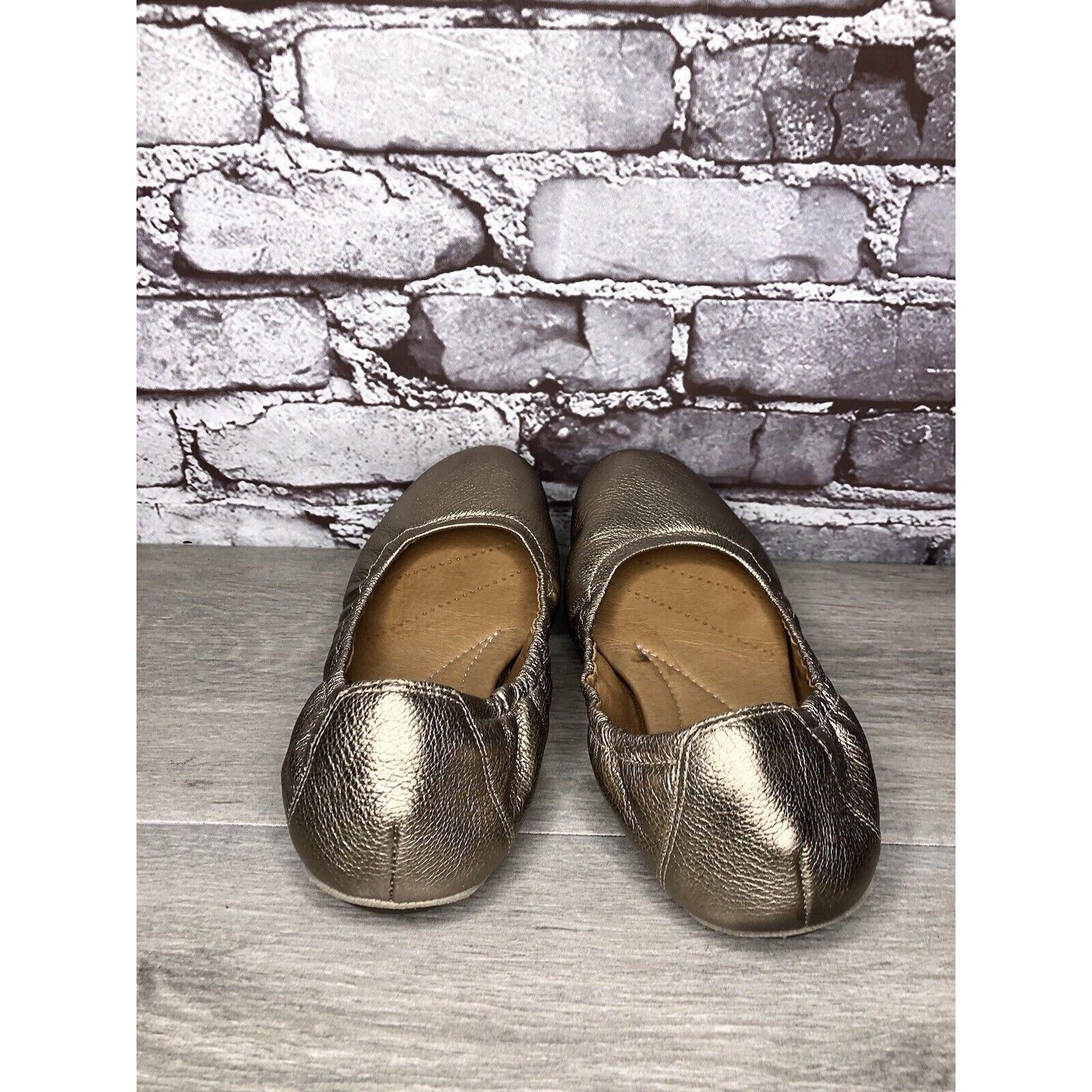 Clarks Clarks Artisan Bronze Gold Leather Casual Ballet Flats Shoes Size US 8 / IT 38 - 4 Thumbnail