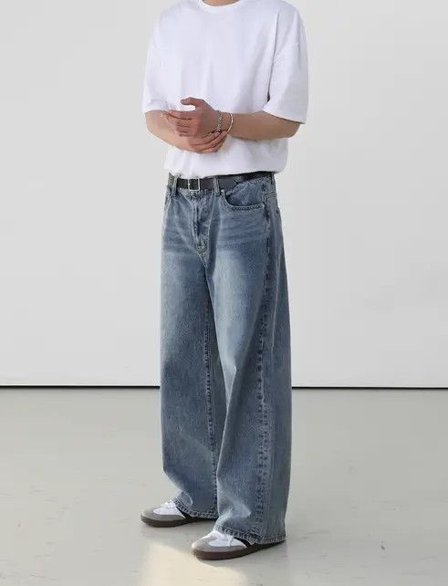 Japanese Brand × Jean Casual loose Japanese style trendy retro washed jeans Size US 34 / EU 50 - 2 Thumbnail