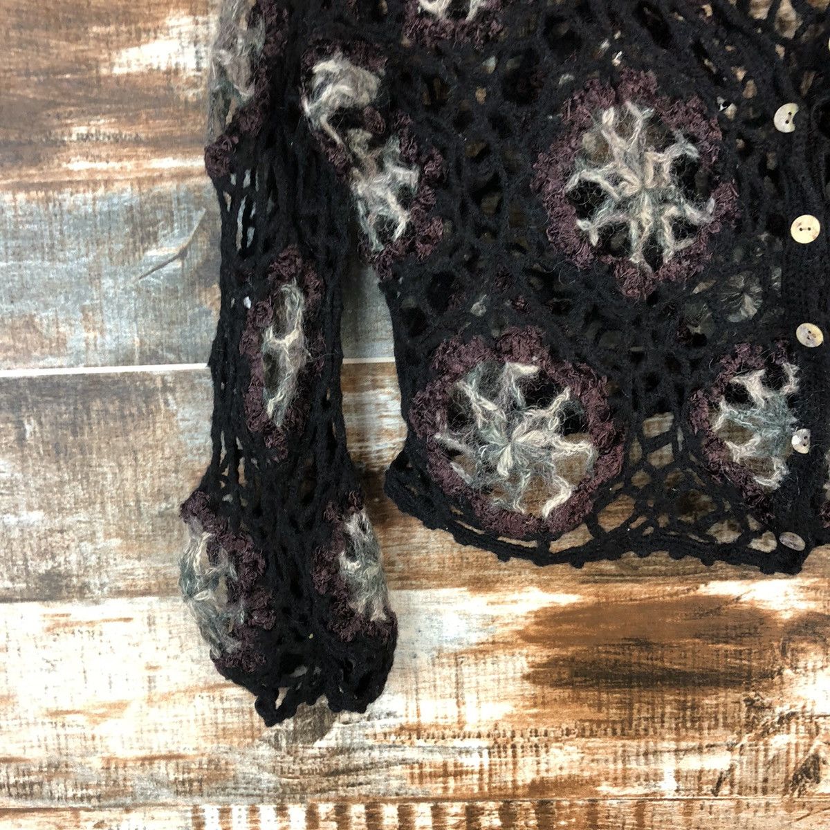 Seditionaries DL Wonder Land crochet meshnet Black Knitwear #C747 Size S / US 4 / IT 40 - 5 Thumbnail