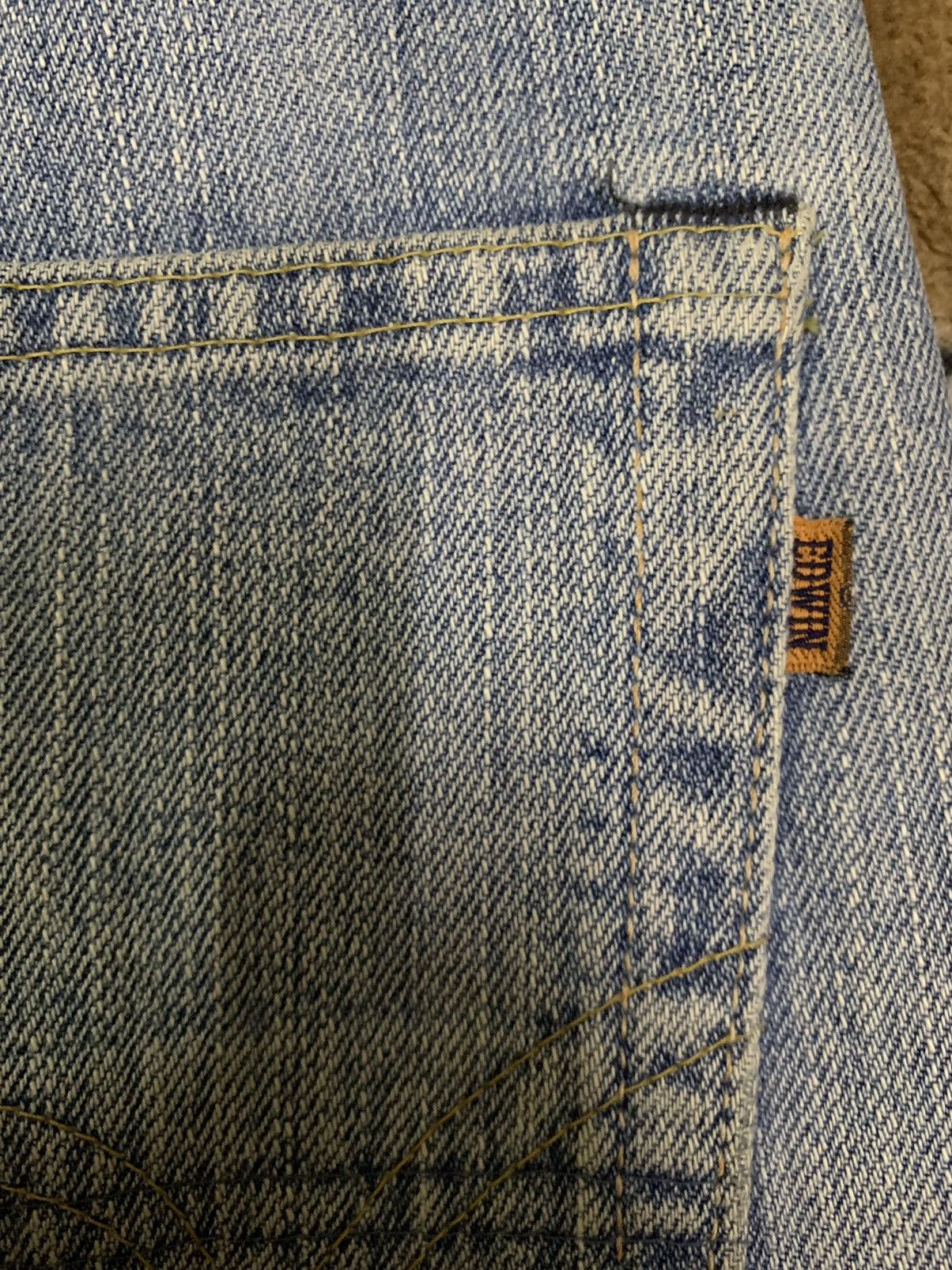 Edwin Vintage Edwin 505X Selvedge Mud Wash Baggy Distressed Jeans Size US 33 - 20 Thumbnail