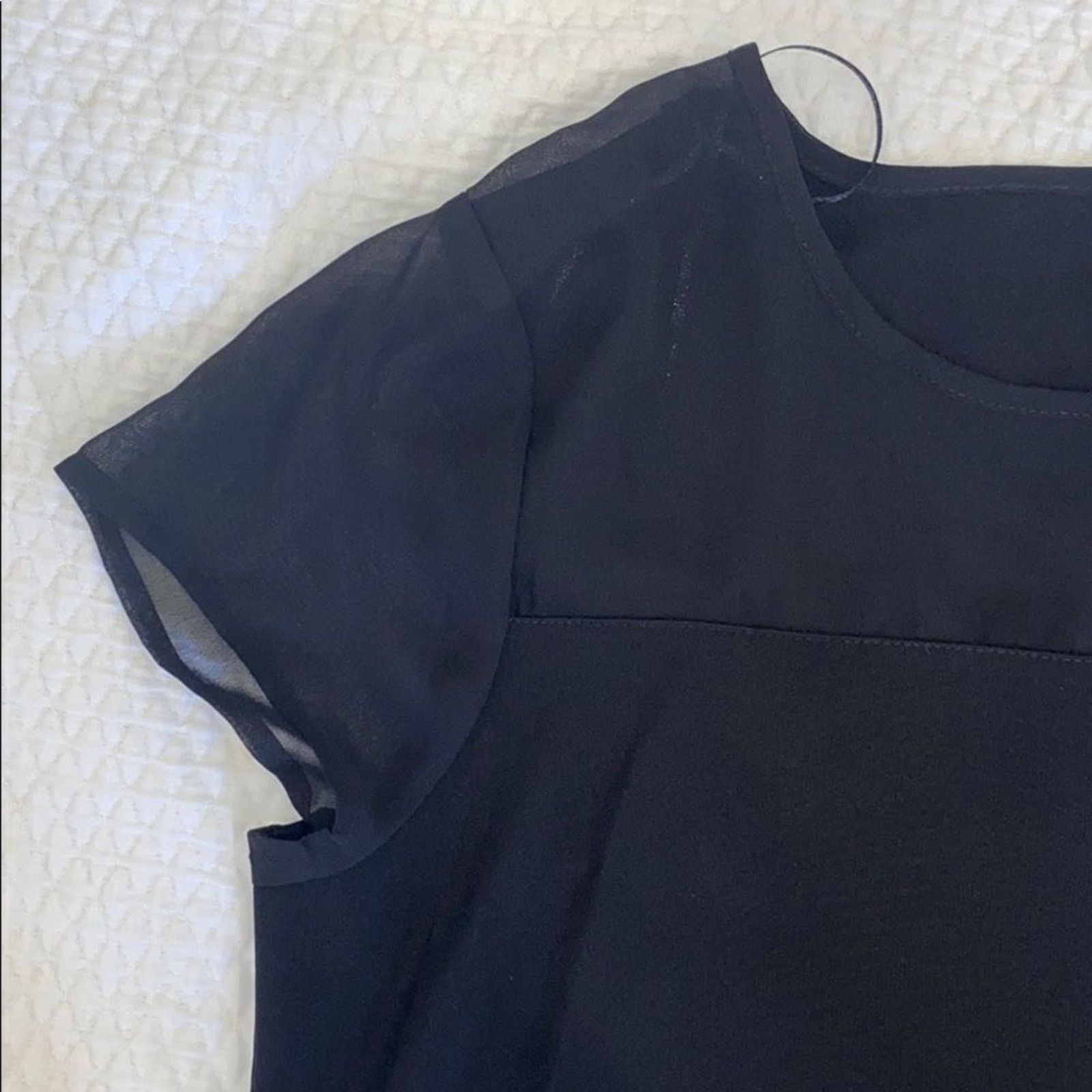 Vince Camuto Vince Camuto Black Mini Shift Dress | Sz PM Size M / US 6-8 / IT 42-44 - 3 Thumbnail
