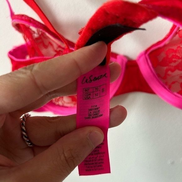 Other La Senza Orange Lace Bra Size ONE SIZE - 4 Thumbnail
