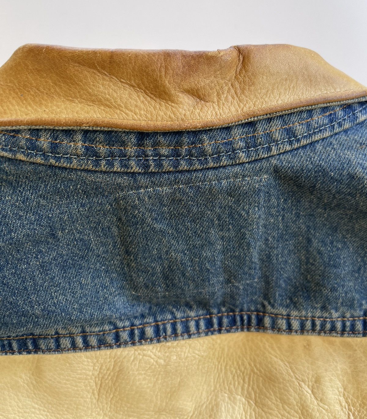Vintage 1980s Cowboy Code Dirty Denim Jacket Size US L / EU 52-54 / 3 - 17 Thumbnail