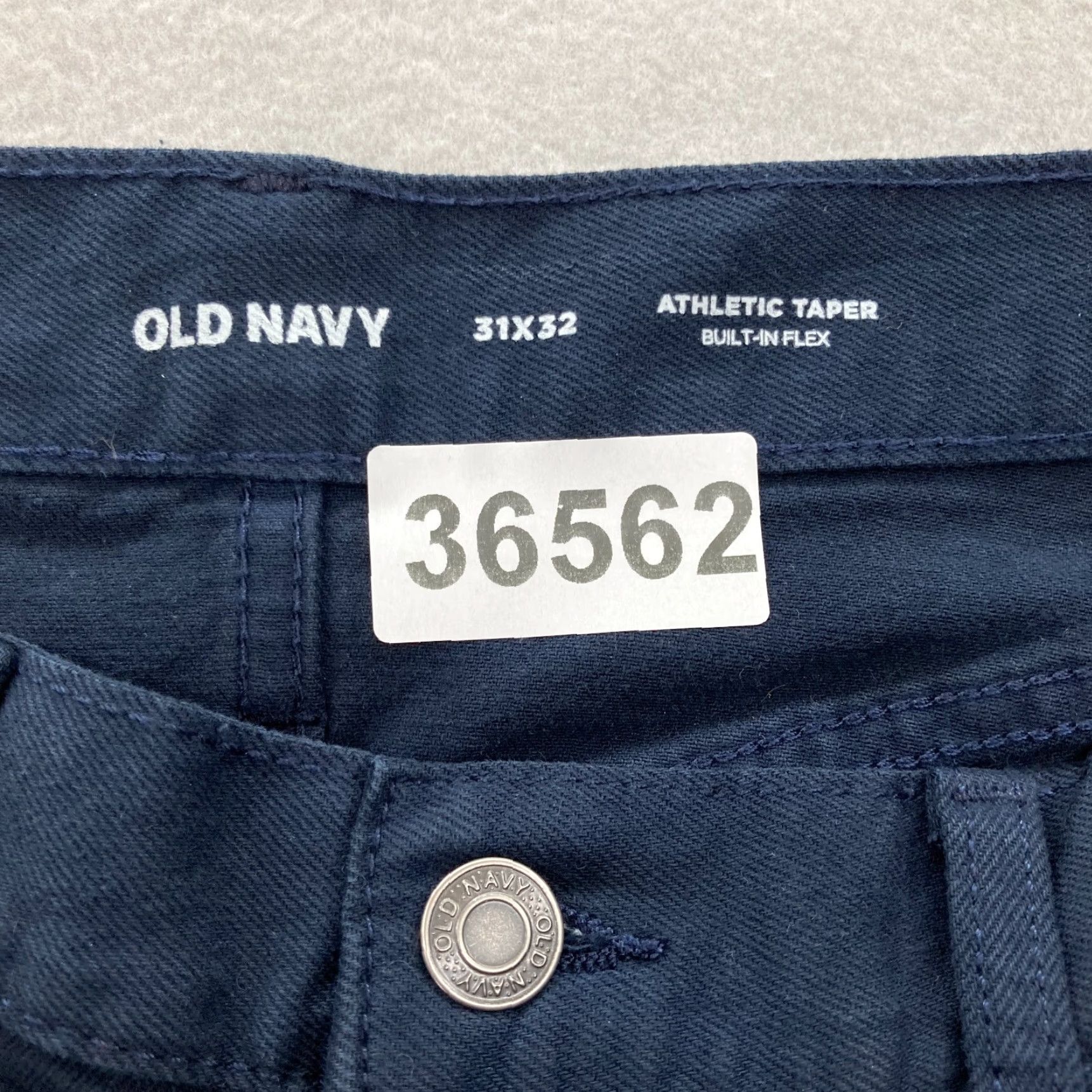 Old Navy Old Navy Athletic Taper 5-Pocket Twill Pants Mens 31x32 Dark Blue Stretch Casual Size US 31 - 5 Thumbnail