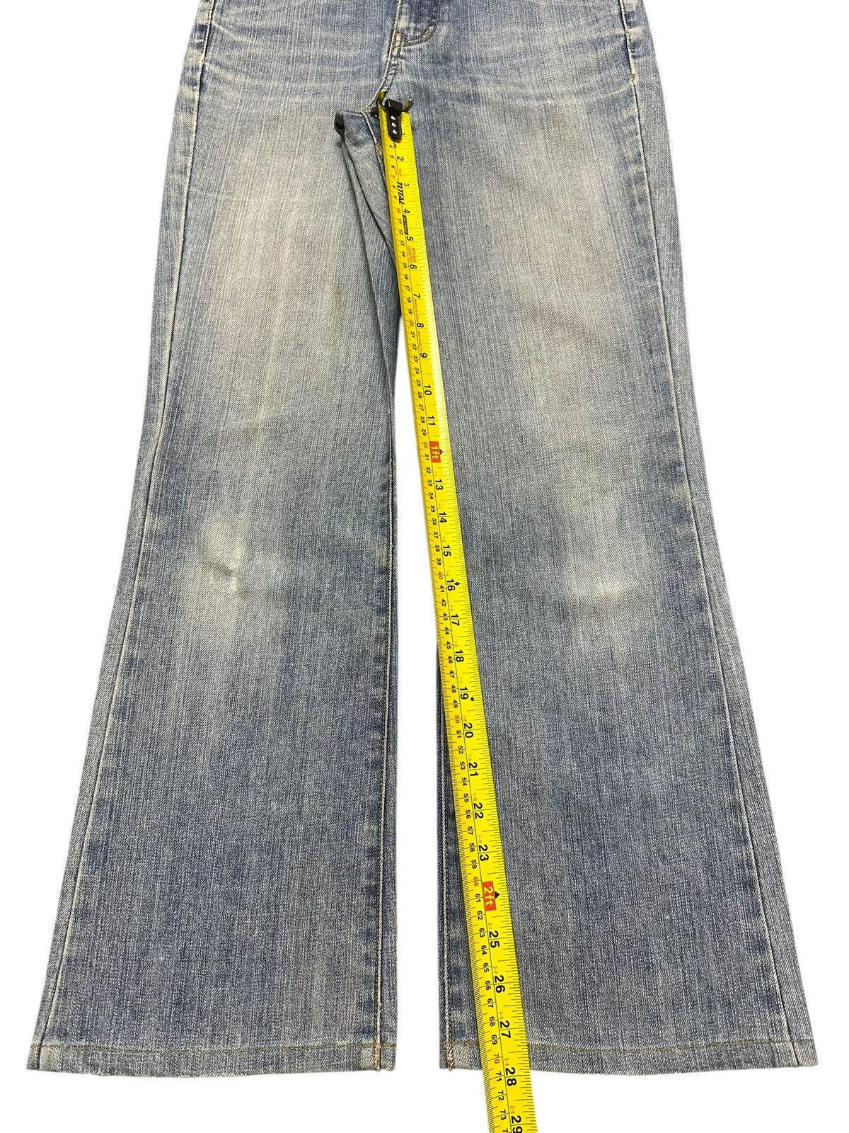 Uniqlo Vintage Japanese Uniqlo Faded Wash Whisker Wide Leg Flare Size US 27 - 13 Thumbnail