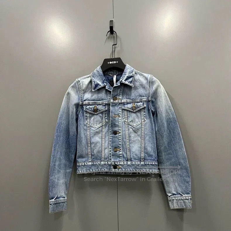 Saint Laurent Washed Blue Denim Jacket.