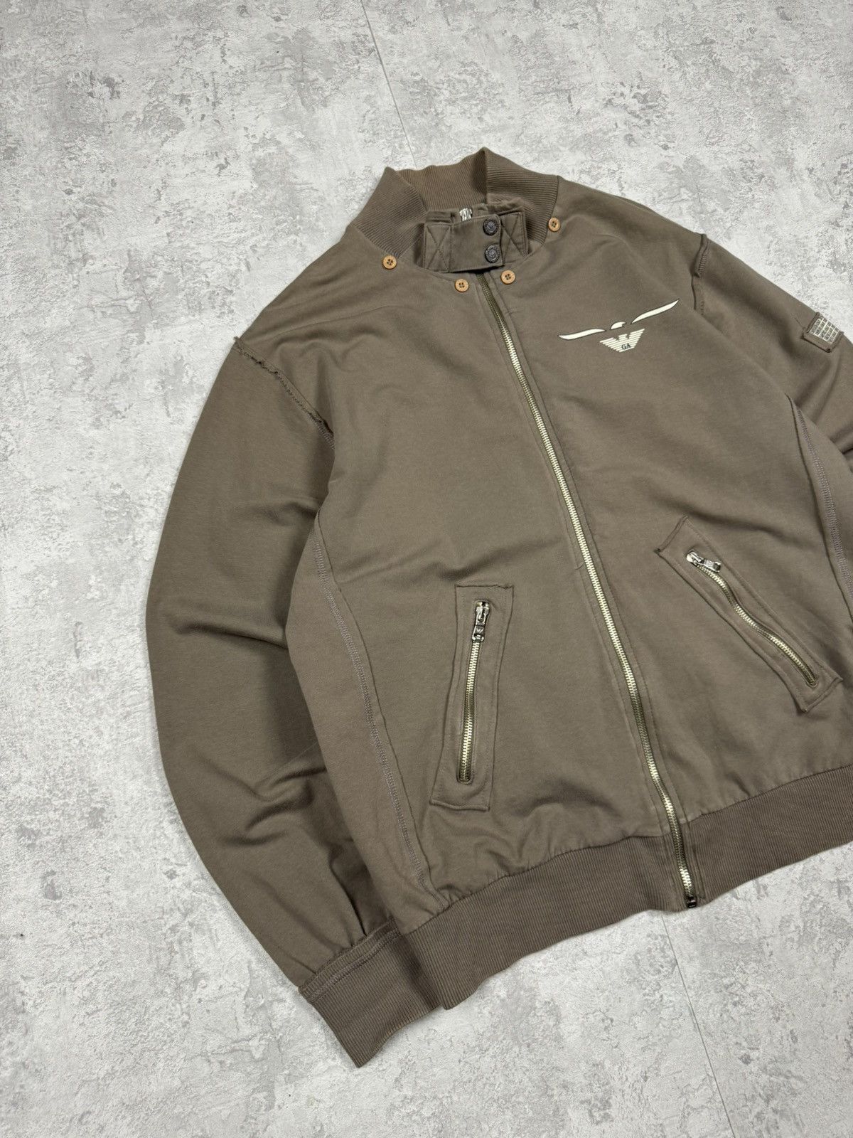 Emporio Armani Emporio Armani Zip Sweatshirt Big Logo Size L Size US L / EU 52-54 / 3 - 2 Thumbnail