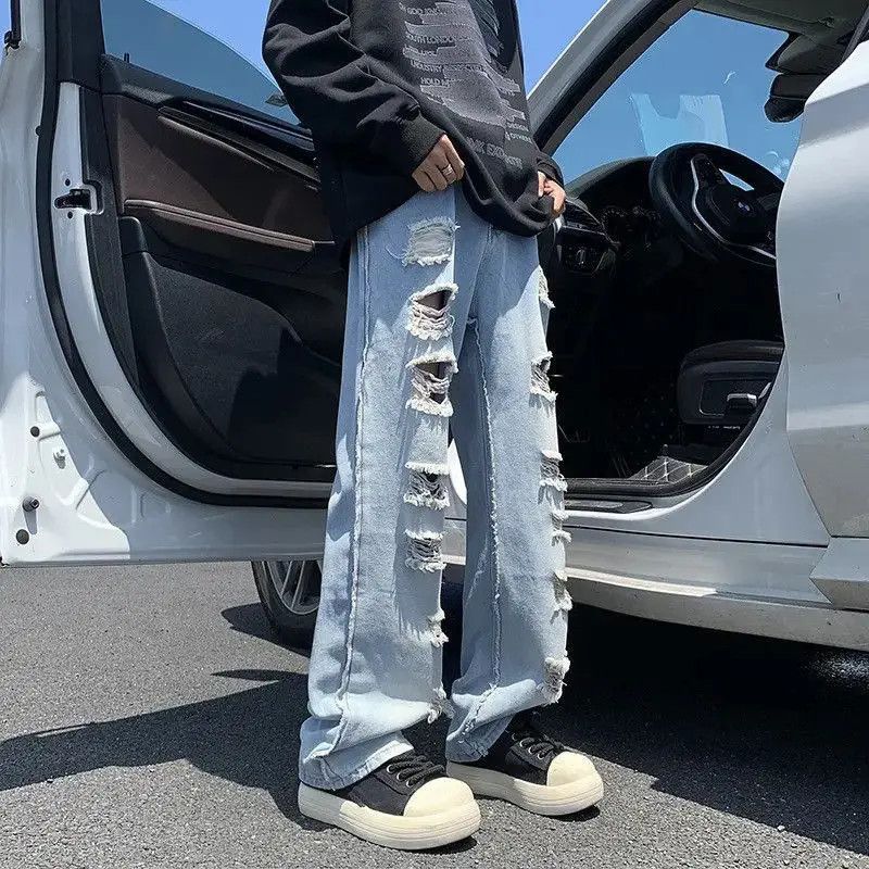 Japanese Brand Retro straight tube loose casual jeans Size US 30 / EU 46 - 2 Thumbnail