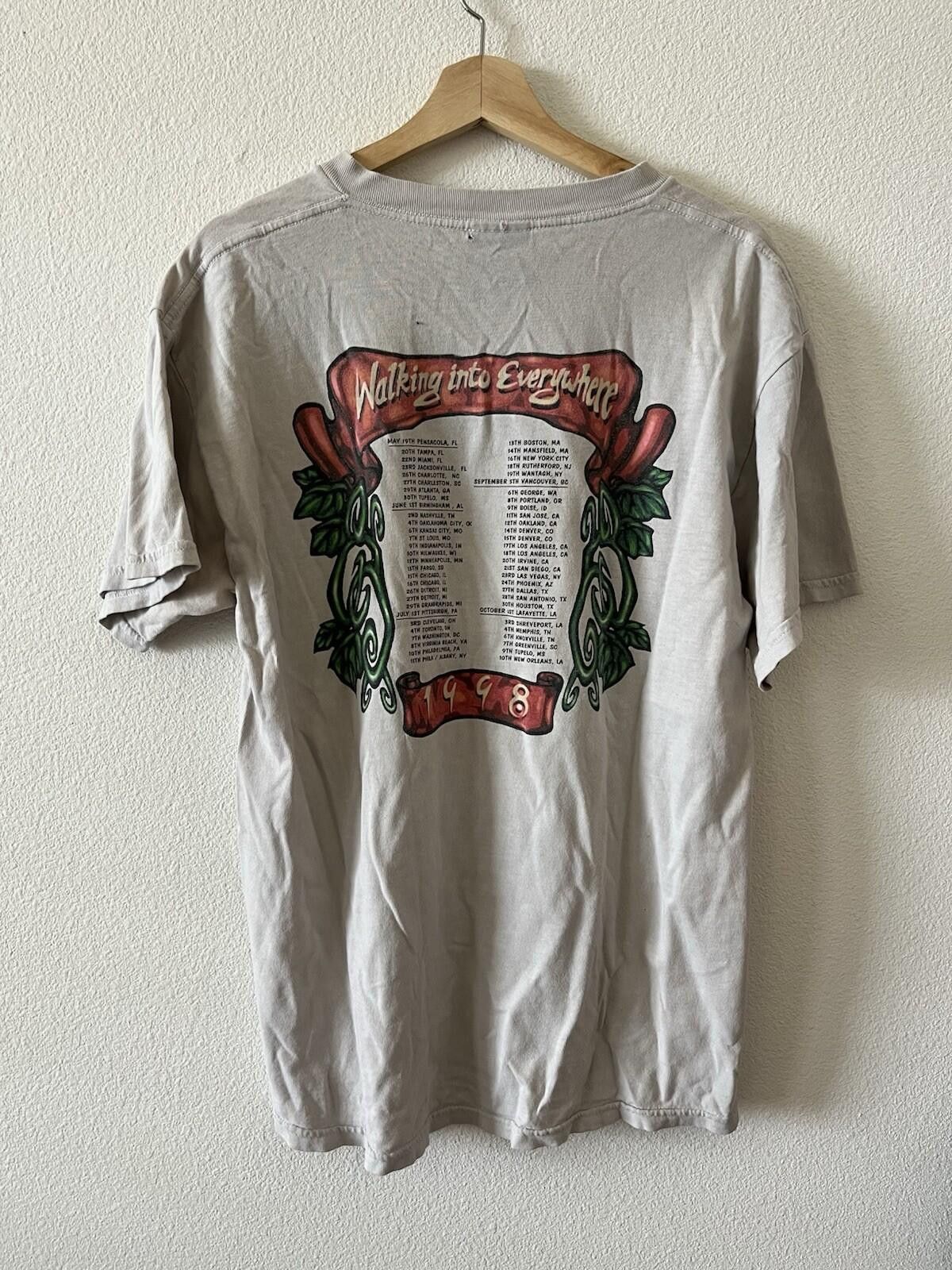 Gildan Vintage 1998 Page Plant Tour T Shirt Tultex Large White Size US L / EU 52-54 / 3 - 4 Thumbnail