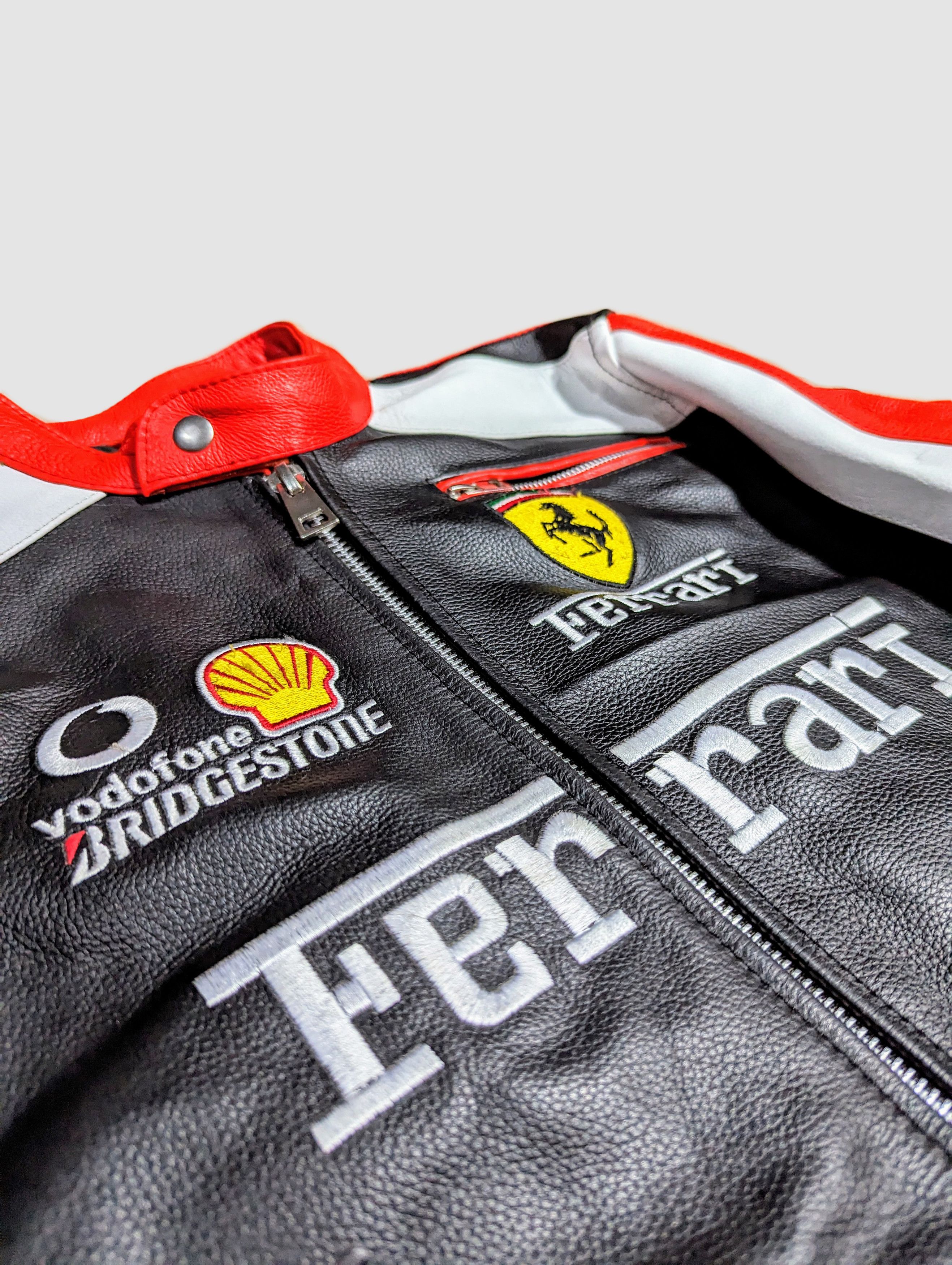 NASCAR FERRARI RACING LEATHER JACKET VINTAGE STREETWEAR Size US L / EU 52-54 / 3 - 5 Thumbnail