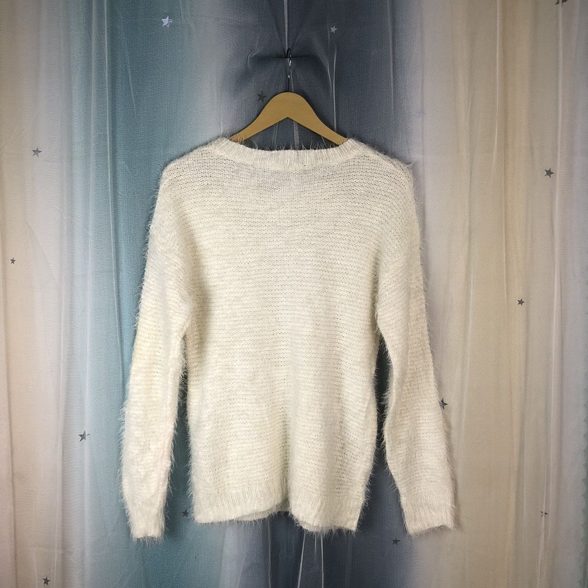 Homespun Knitwear × Japanese Brand Vintage Shag Shaggy Fur Mohair Knit Market White #896 Size M / US 6-8 / IT 42-44 - 11 Thumbnail