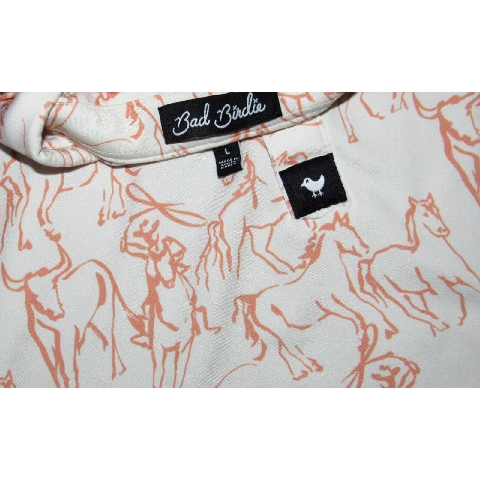 Vintage BAD BIRDIE Cowboy Rodeo Polo Shirt Large Size US L / EU 52-54 / 3 - 3 Thumbnail