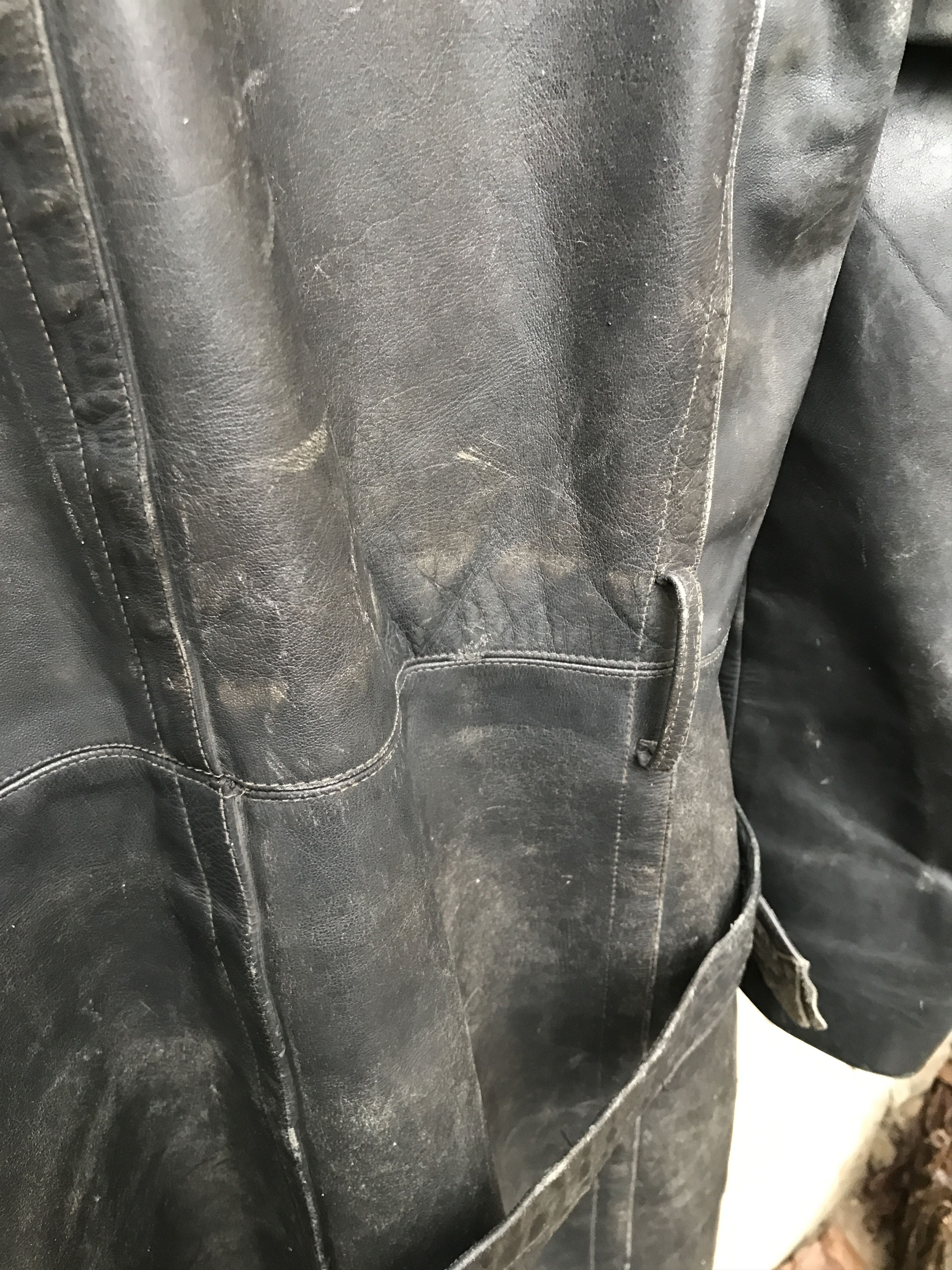 Vintage 40s German Motorcycle Horsehide Leather Jacket / Coat Size US L / EU 52-54 / 3 - 16 Thumbnail