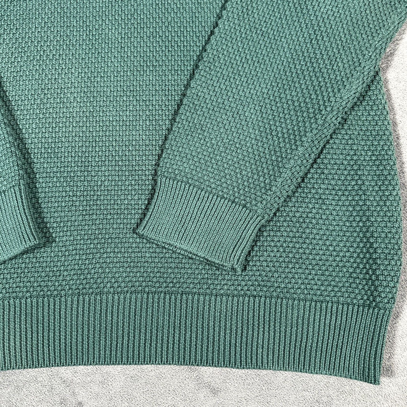 Vineyard Vines Vineyard Vines Sweater Mens Medium Green Quarter Zip Seed Stitch Fisherman Nautical Size US M / EU 48-50 / 2 - 3 Thumbnail