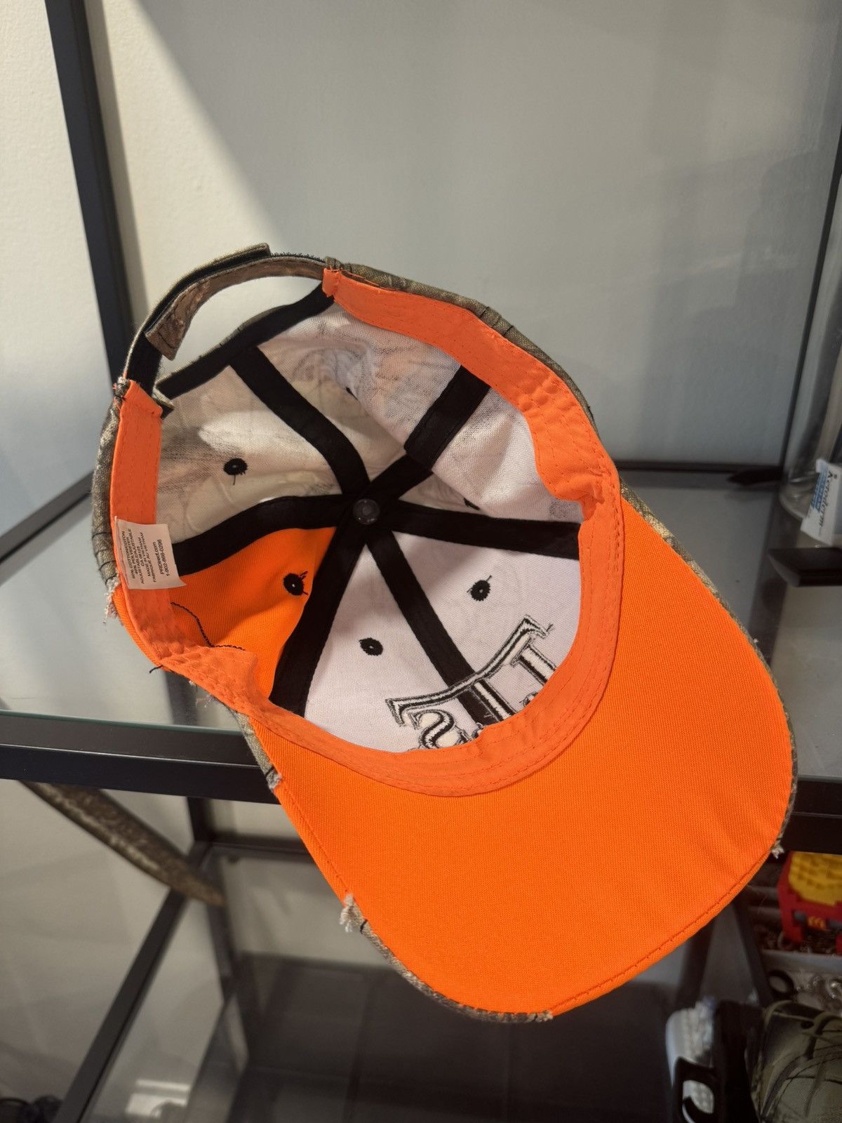 Realtree I.T.S. RealTree Camo Hat Orange Distressed Vintage Cap Size ONE SIZE - 3 Thumbnail