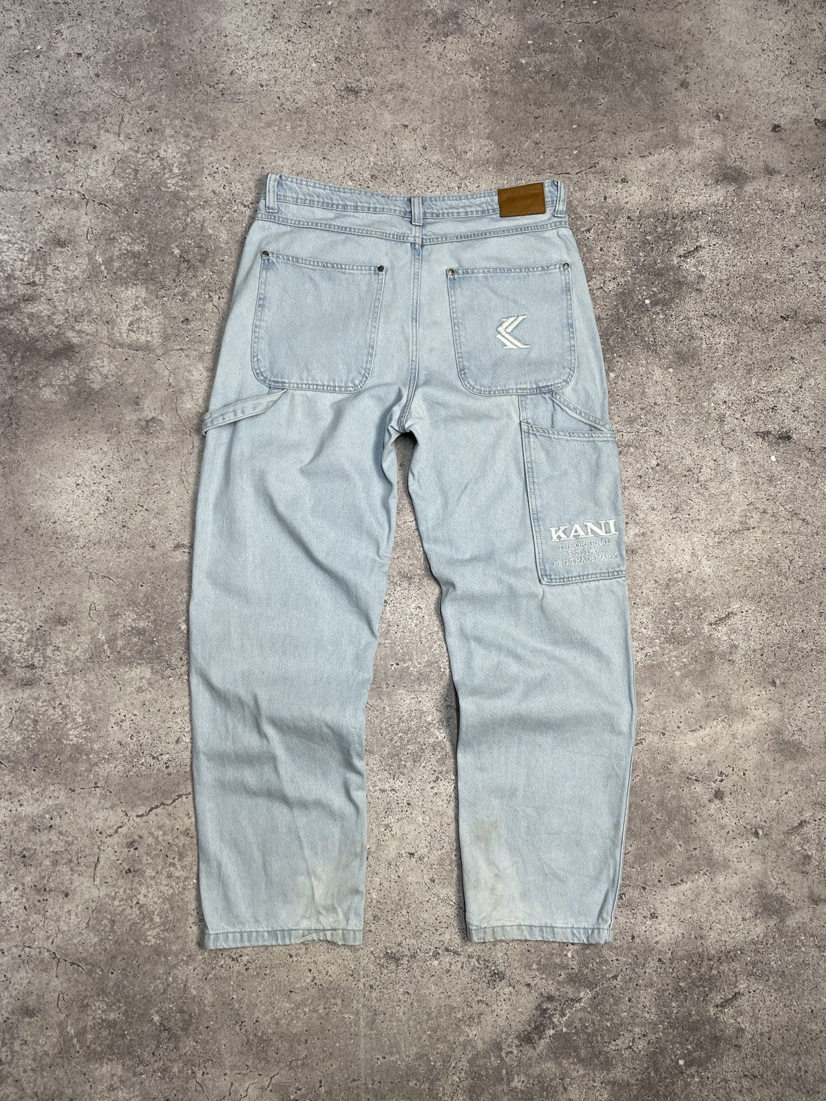 Karl Kani Vintage Distressed Karl Kani 00s Baggy Cargo Jeans Pants Size US 34 / EU 50 - 2 Thumbnail