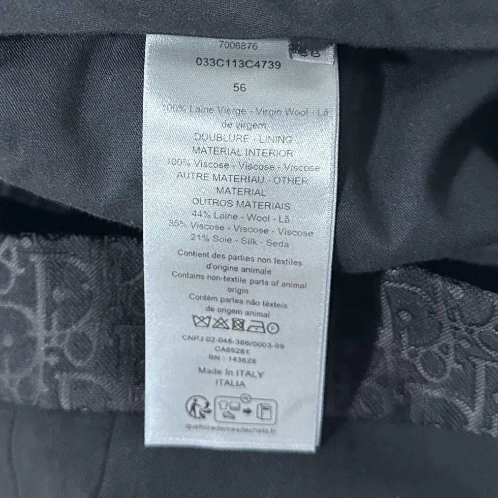 Dior Dior Oblique All-Over Print Wool Trousers Size 56 Size 46L - 4 Thumbnail