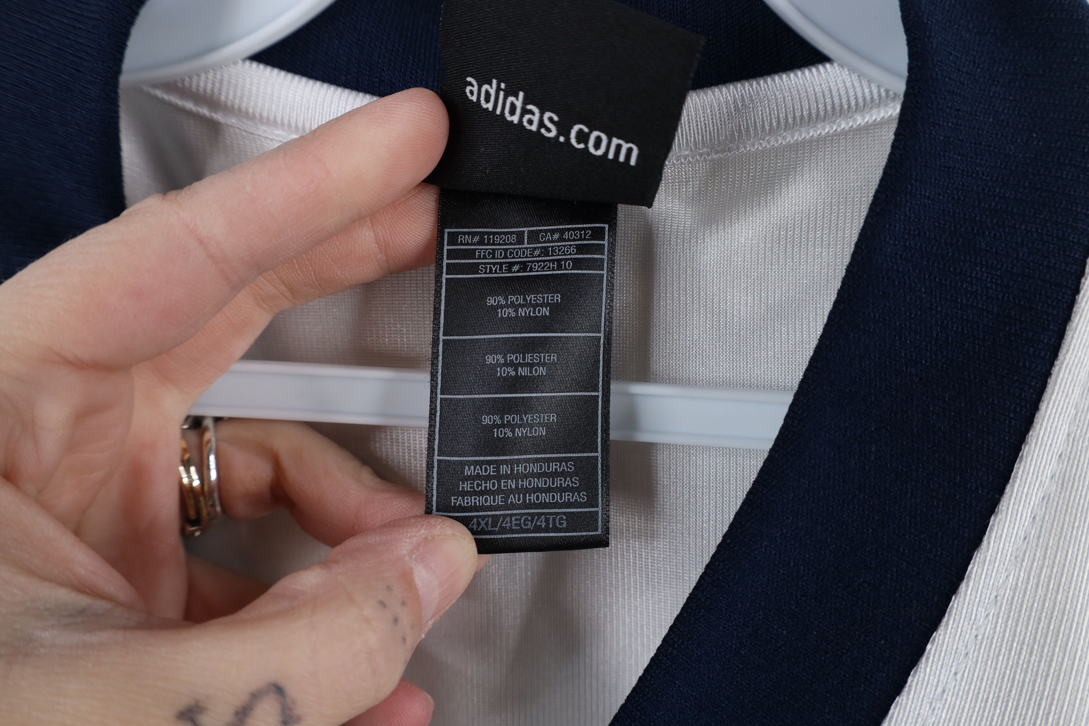 Adidas × Vintage Vintage Adidas University of Michigan Jersey White #5 Size US XXL / EU 58 / 5 - 11 Thumbnail