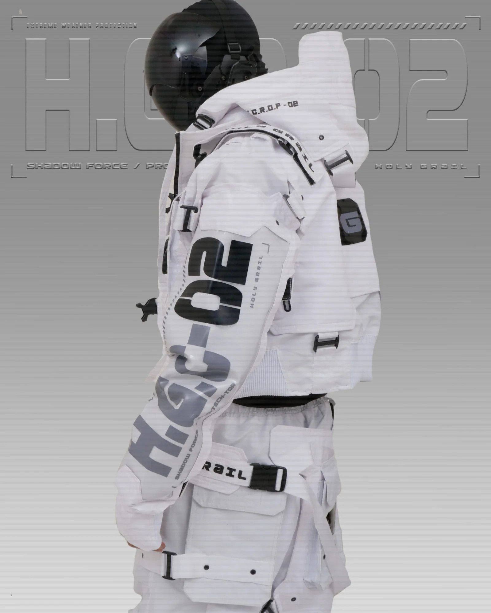 Hi Tec H-G JACKET CROP "SHADOW FORCE" TECHWEAR CYBERPUNK HOLYGRAIL Size US L / EU 52-54 / 3 - 2 Thumbnail
