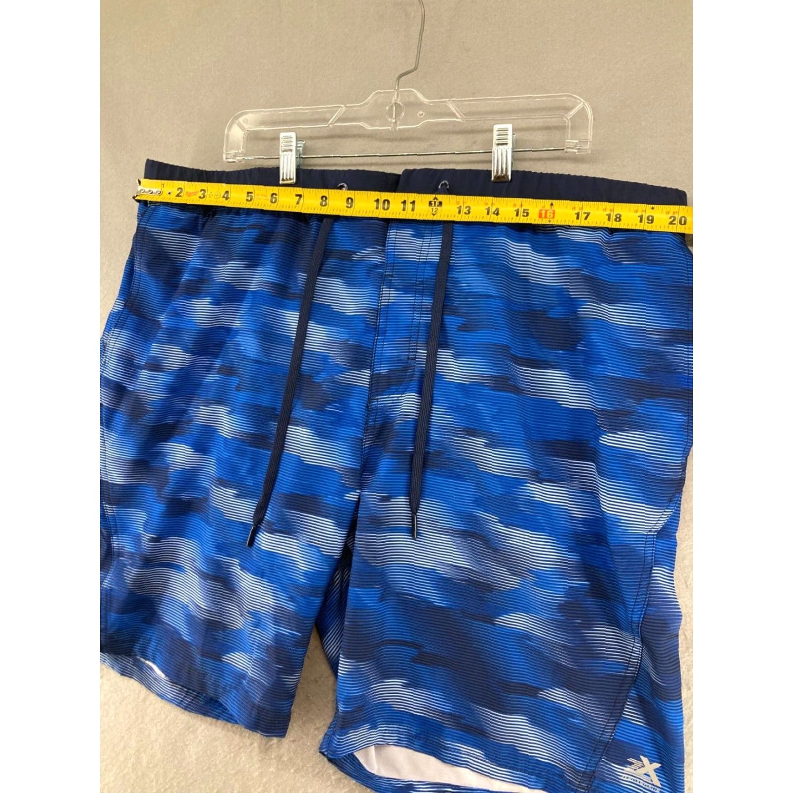 ZeroXposur ZeroXposur Mens Navy Blue Mass Plaid Swim Shorts 2XL Trunks Swimsuit UV Blue Plaid Beach Size US 39 - 2 Thumbnail