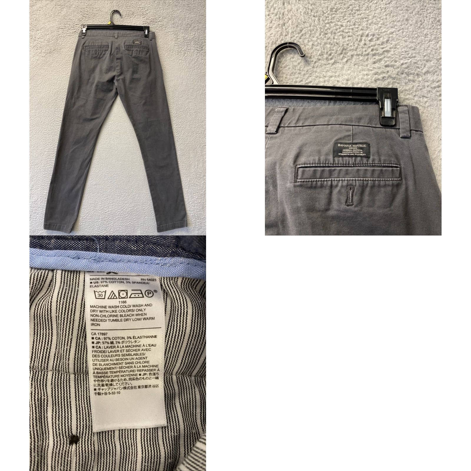 Banana Republic VINTAGE Banana Republic Men's Chino Pants Skinny Slim Casual 30 Gray Modern Size US 30 / EU 46 - 8 Thumbnail