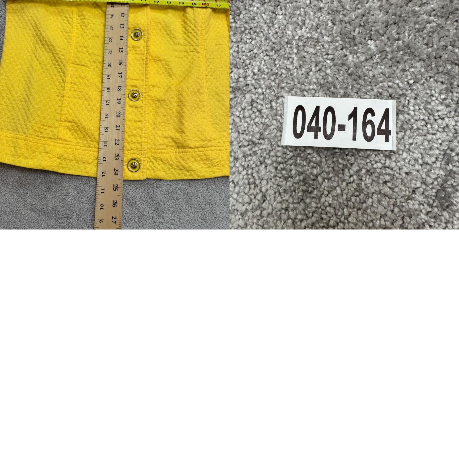 Vintage Requirements Jacket Womens 1X Plus Yellow Button Up Solid Short Sleeve Blazer Wool Blend All Seasons Casual Workwear Designer Classic Shirt Size XL / US 12-14 / IT 48-50 - 9 Thumbnail
