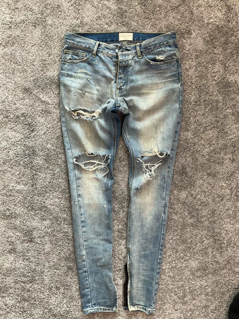 Fear of God Fear of God Distressed Denim Jeans 32 - dmc Size US 32 / EU 48 - 1 Thumbnail