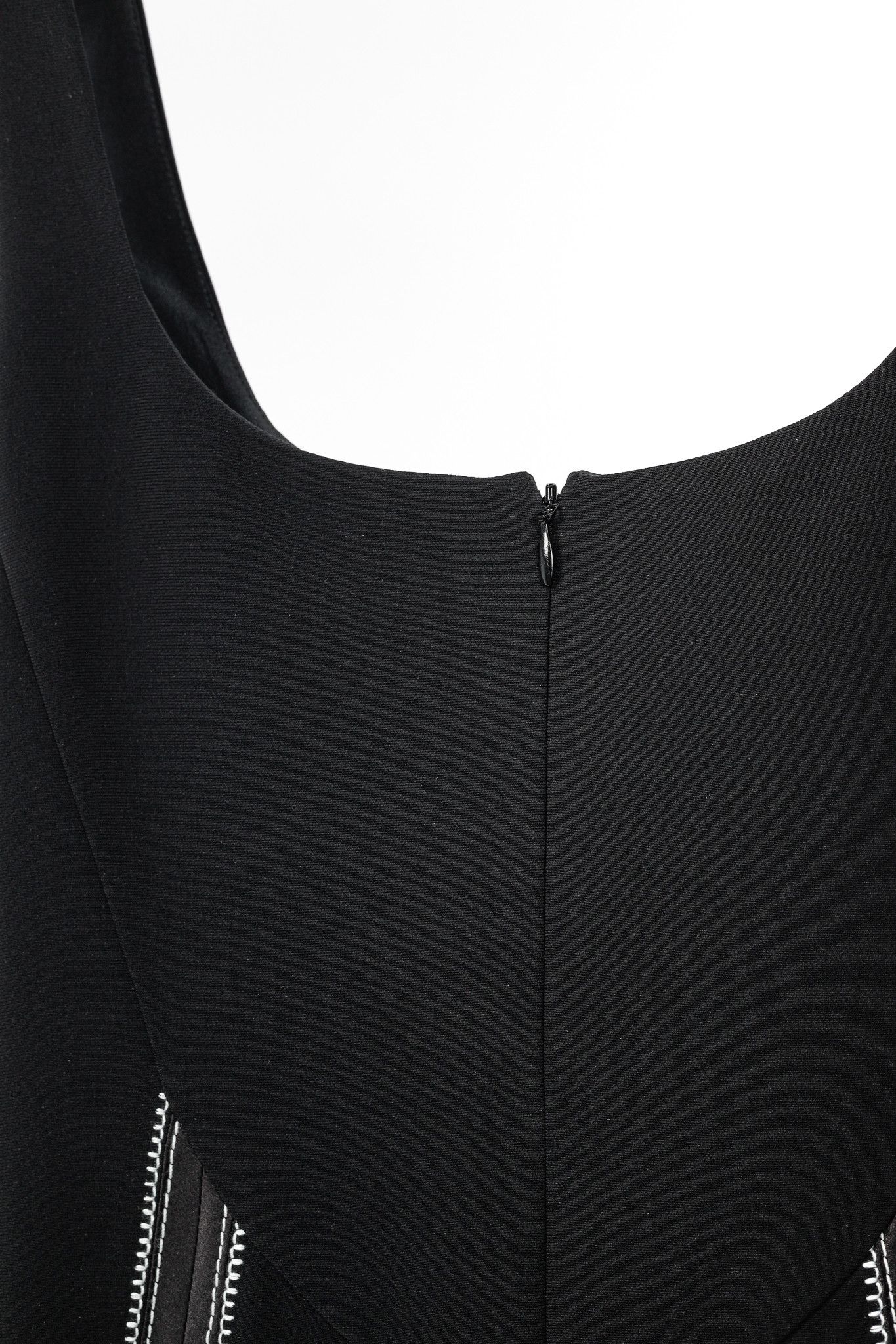 Altuzarra Altuzarra Black Crepe Satin-Trim Fluted-Hem Midi Dress Size S / US 4 / IT 40 - 7 Thumbnail