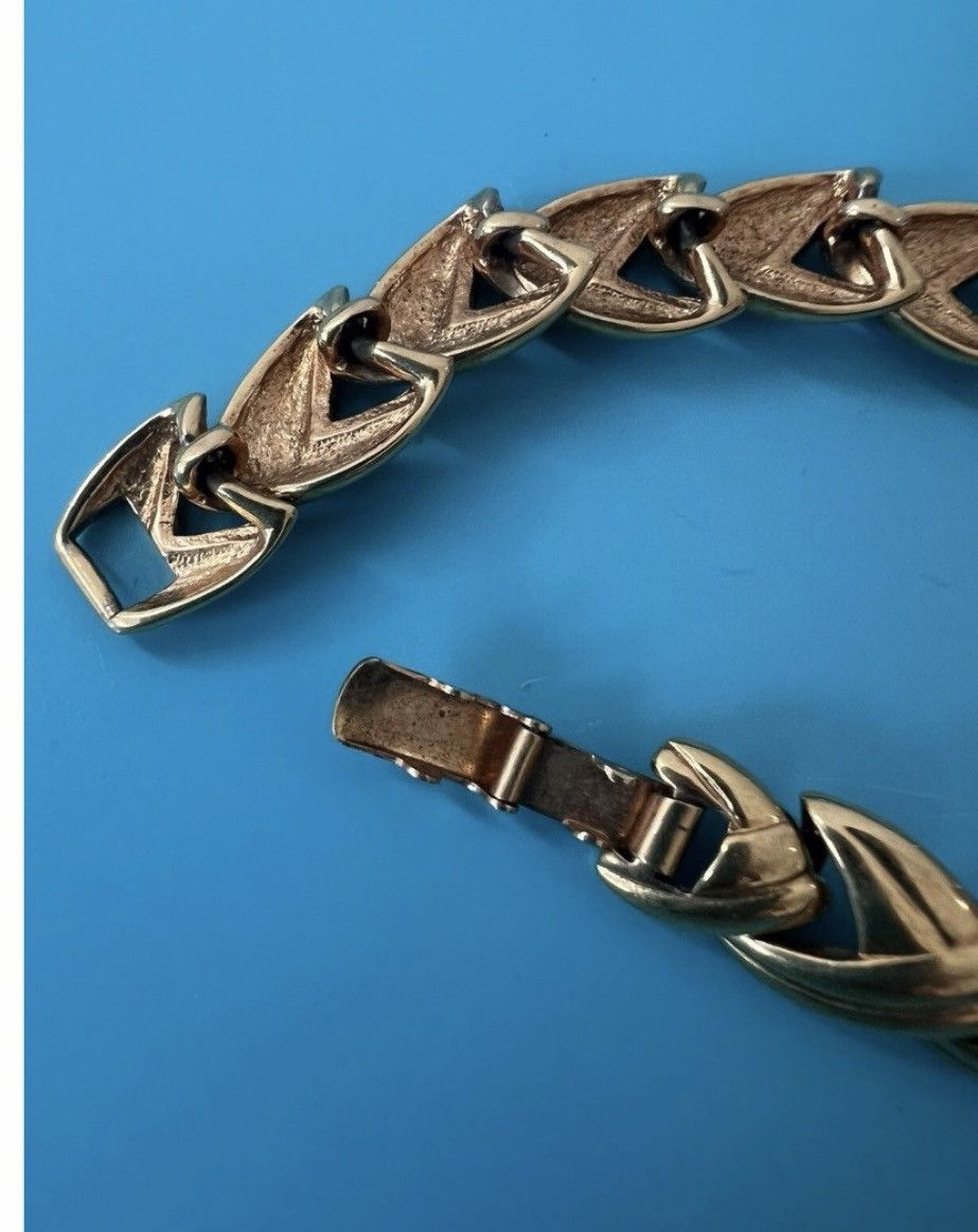 Other Vtg Krementz Gold Tone Link Bracelet 7” Classic Statement Size ONE SIZE - 7 Thumbnail