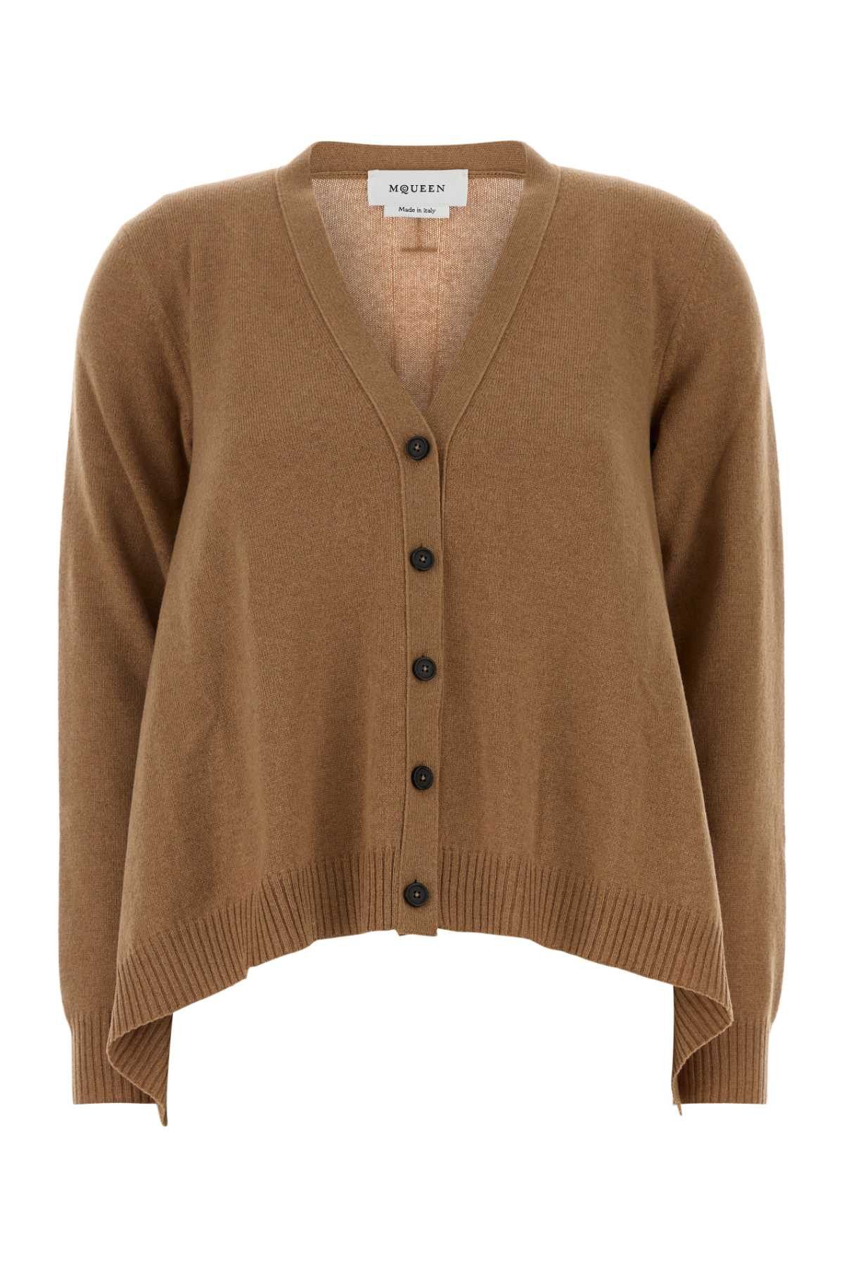 Alexander McQueen Biscuit Cashmere Blend Oversize Cardigan Size M / US 6-8 / IT 42-44 - 1 Thumbnail
