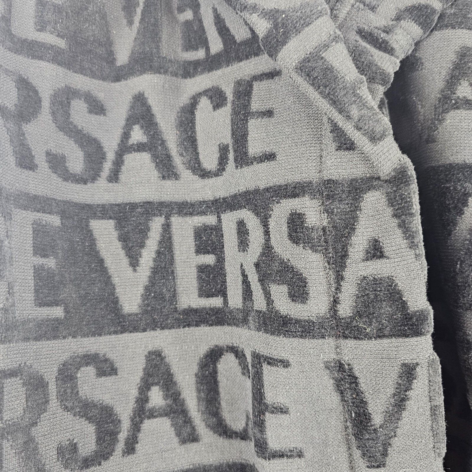Versace VERSACE Greca Black Unisex Crystals Bathrobe New Size US XXS / EU 40 - 4 Thumbnail