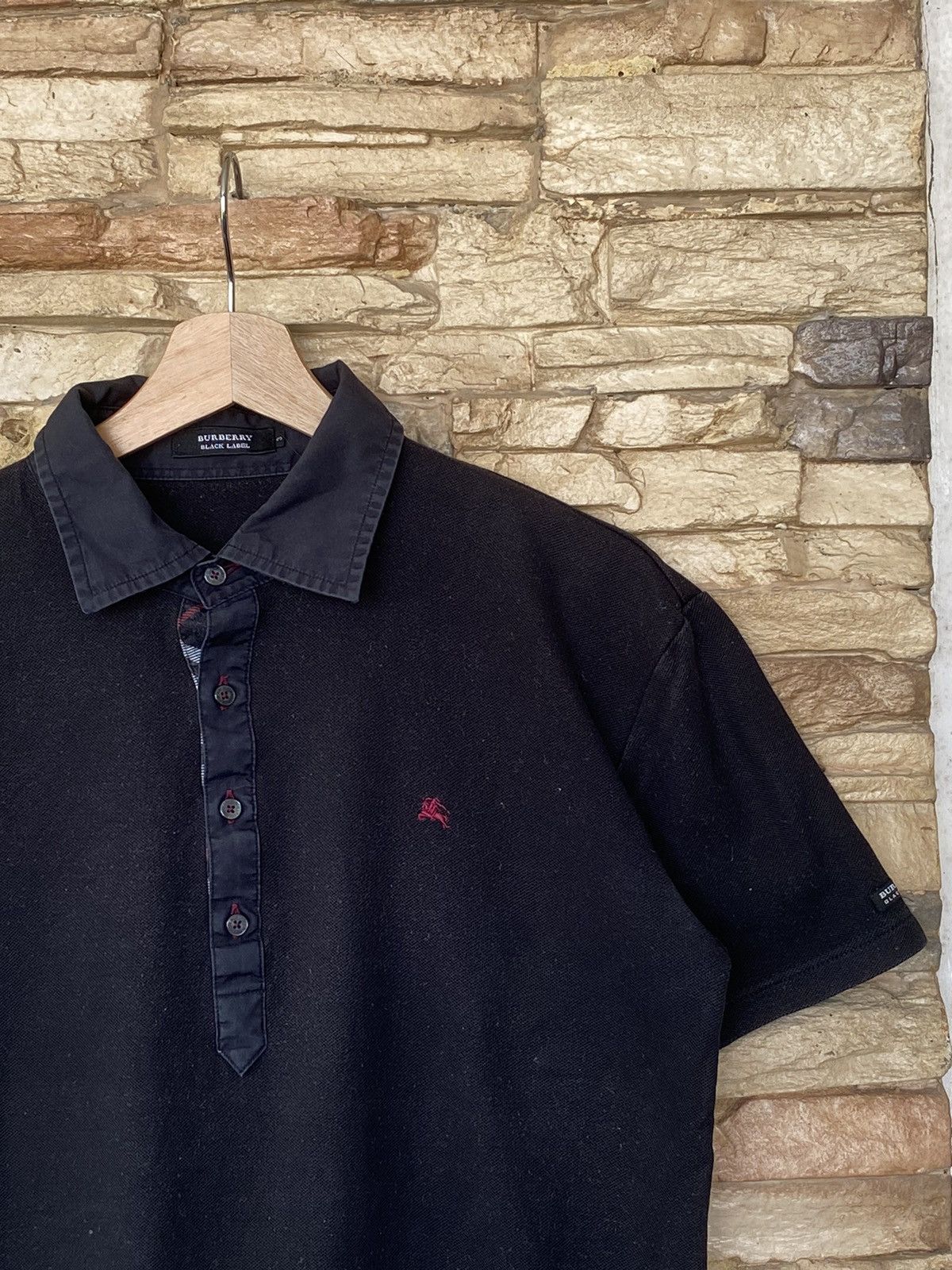 Vintage Vintage Burberry Black Label Nova Check Polo Shirt Size US M / EU 48-50 / 2 - 8 Thumbnail