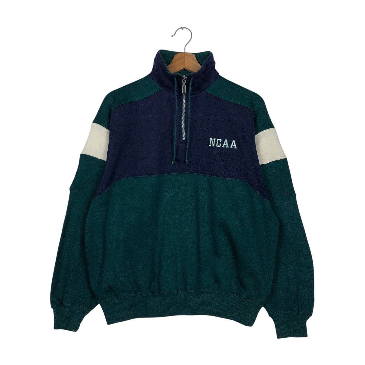 Vintage 📌Vintage Half Zipper Collar Ncaa Descente Big Logo Size US S / EU 44-46 / 1 - 2 Thumbnail