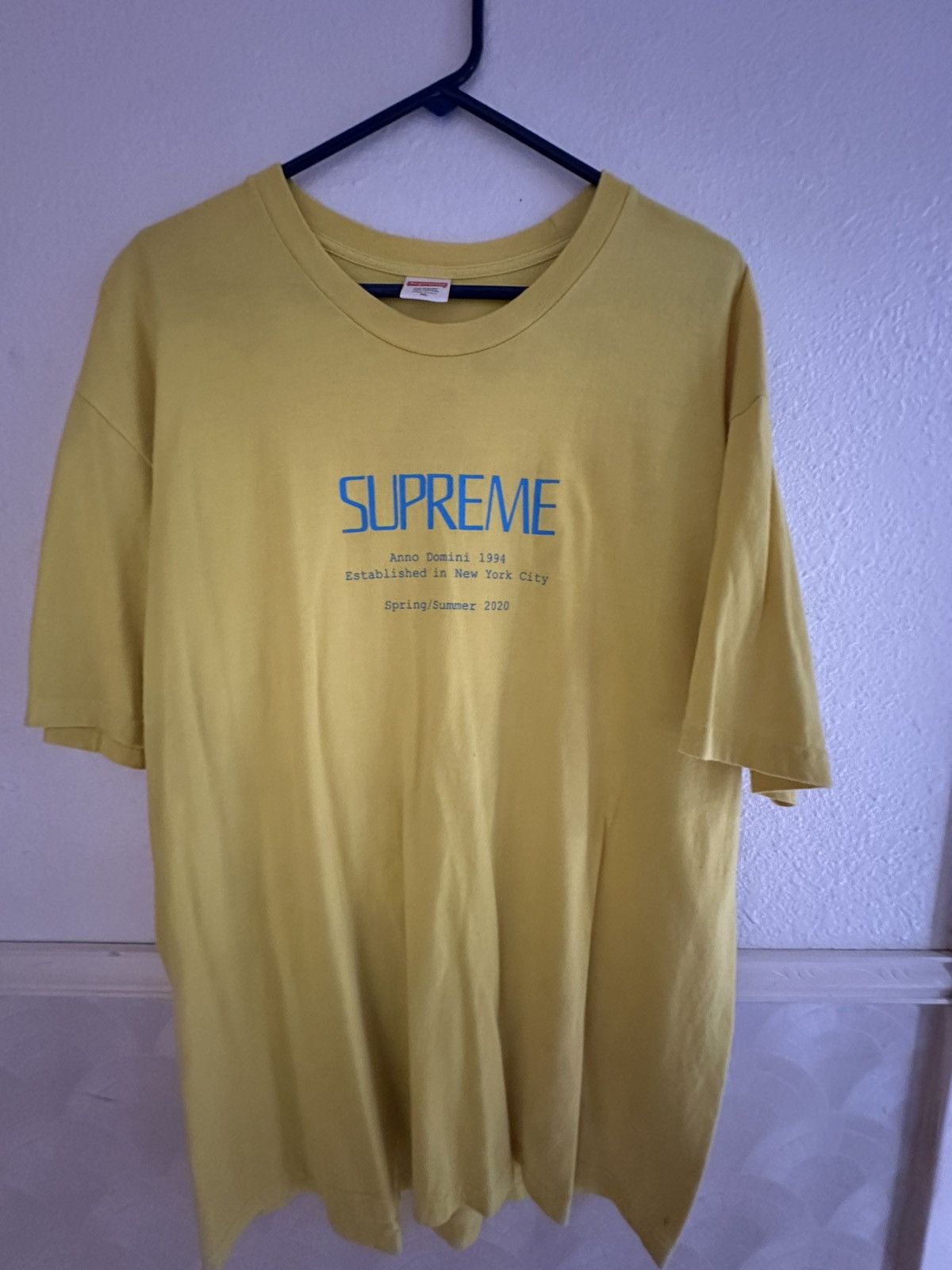 Supreme Supreme Anno Domini T-Shirt Yellow XL Size US XL / EU 56 / 4 - 1 Thumbnail