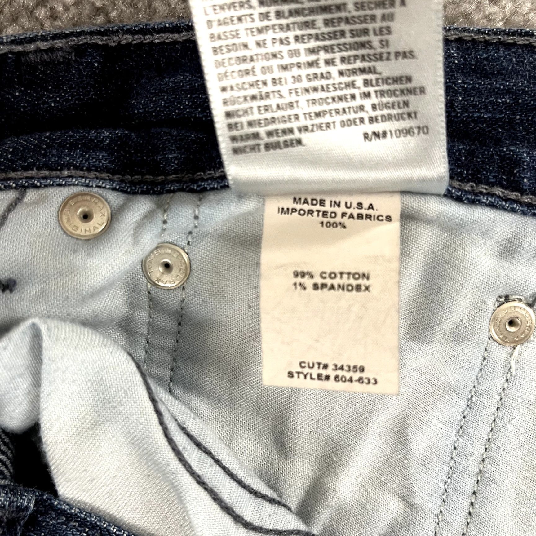 Citizens Of Humanity Citizens of Humanity Jeans Mens 38x30 SID Straight Fit Relaxed Dark Denim Pants Size US 38 / EU 54 - 5 Thumbnail