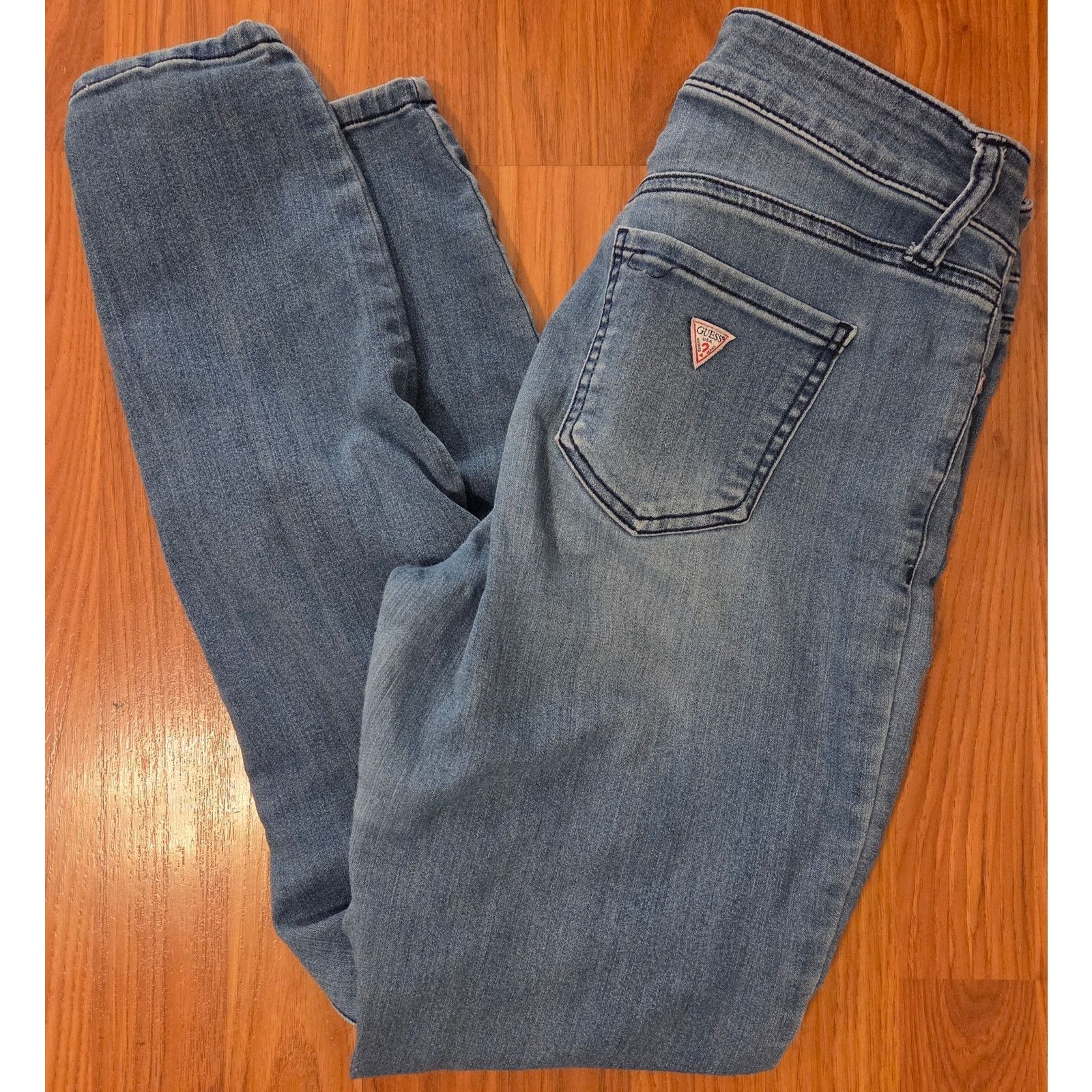 Guess Guess Acid Wash Blue Denim Women's Size 27 Jeans Size 27" / US 4 / IT 40 - 2 Thumbnail